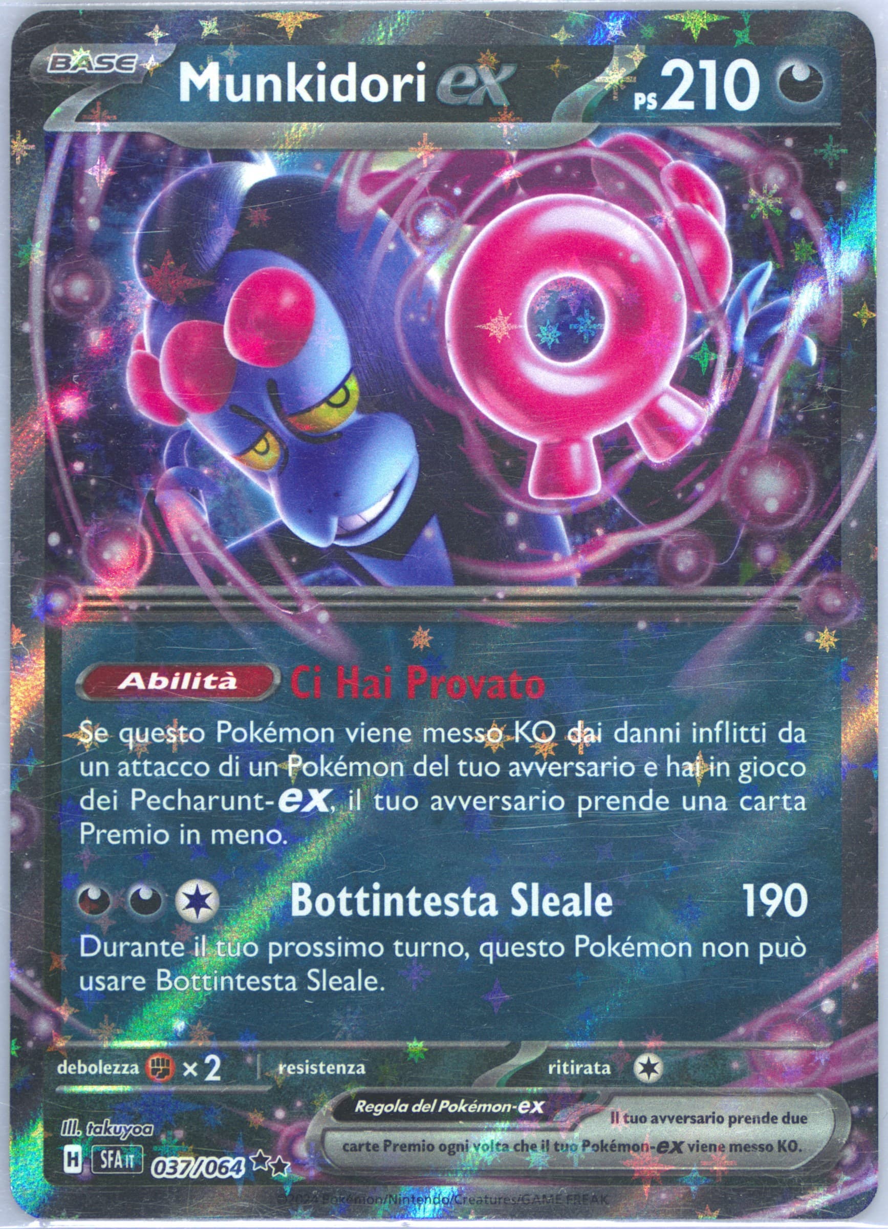 Munkidori EX (037) 2024 Pokemon Italian Sfa It-Shrouded Fable