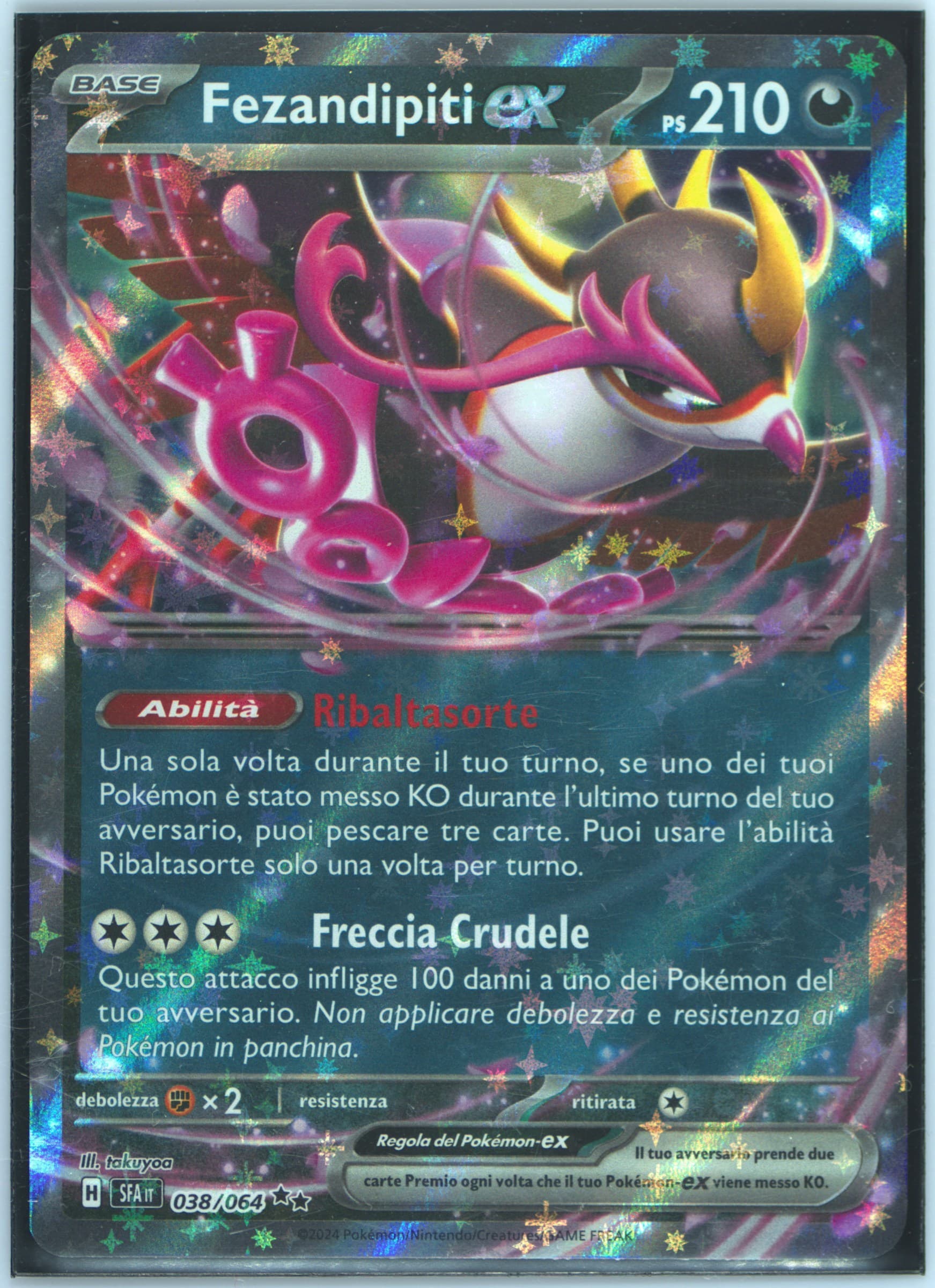 Fezandipiti EX (038) 2024 Pokemon Italian Sfa It-Shrouded Fable