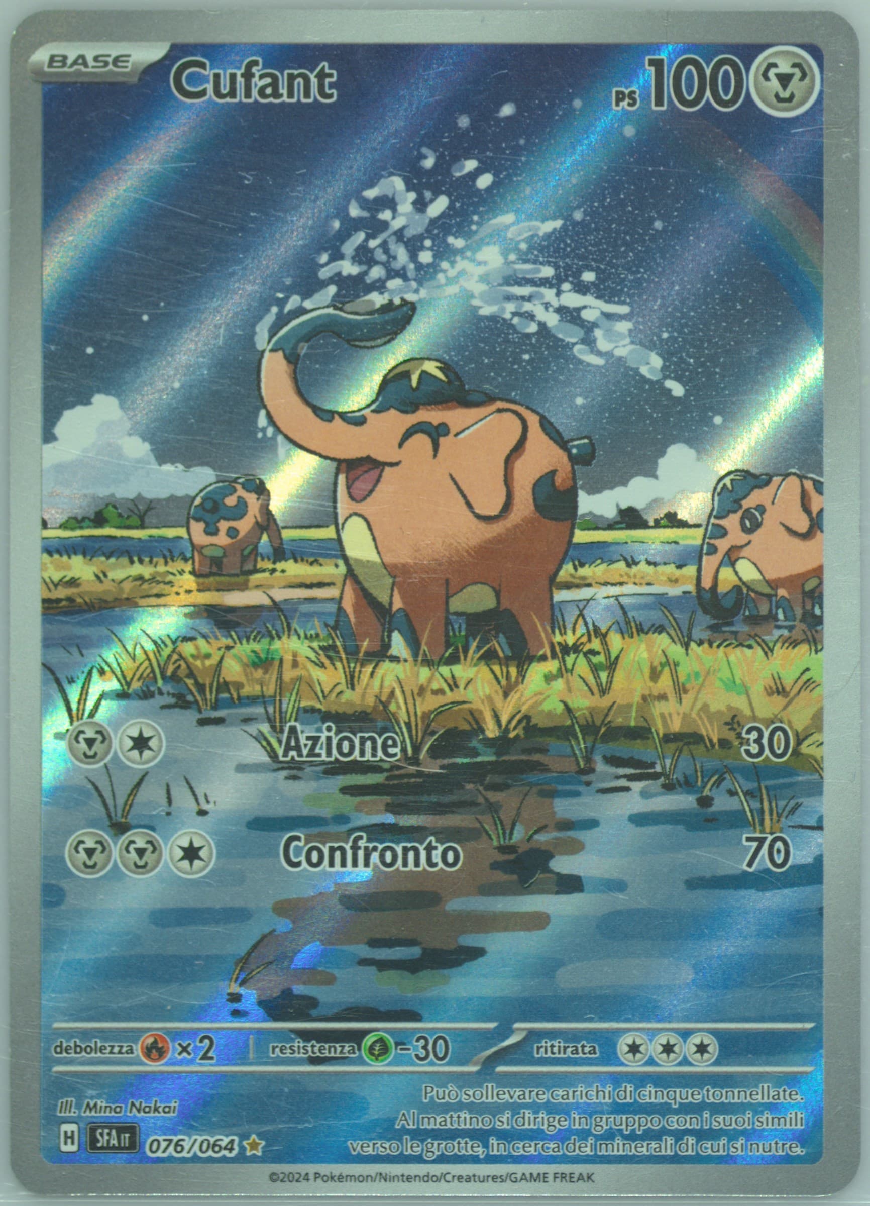 Cufant Illustration Rare (076) 2024 Pokemon Italian Sfa It-Shrouded Fable