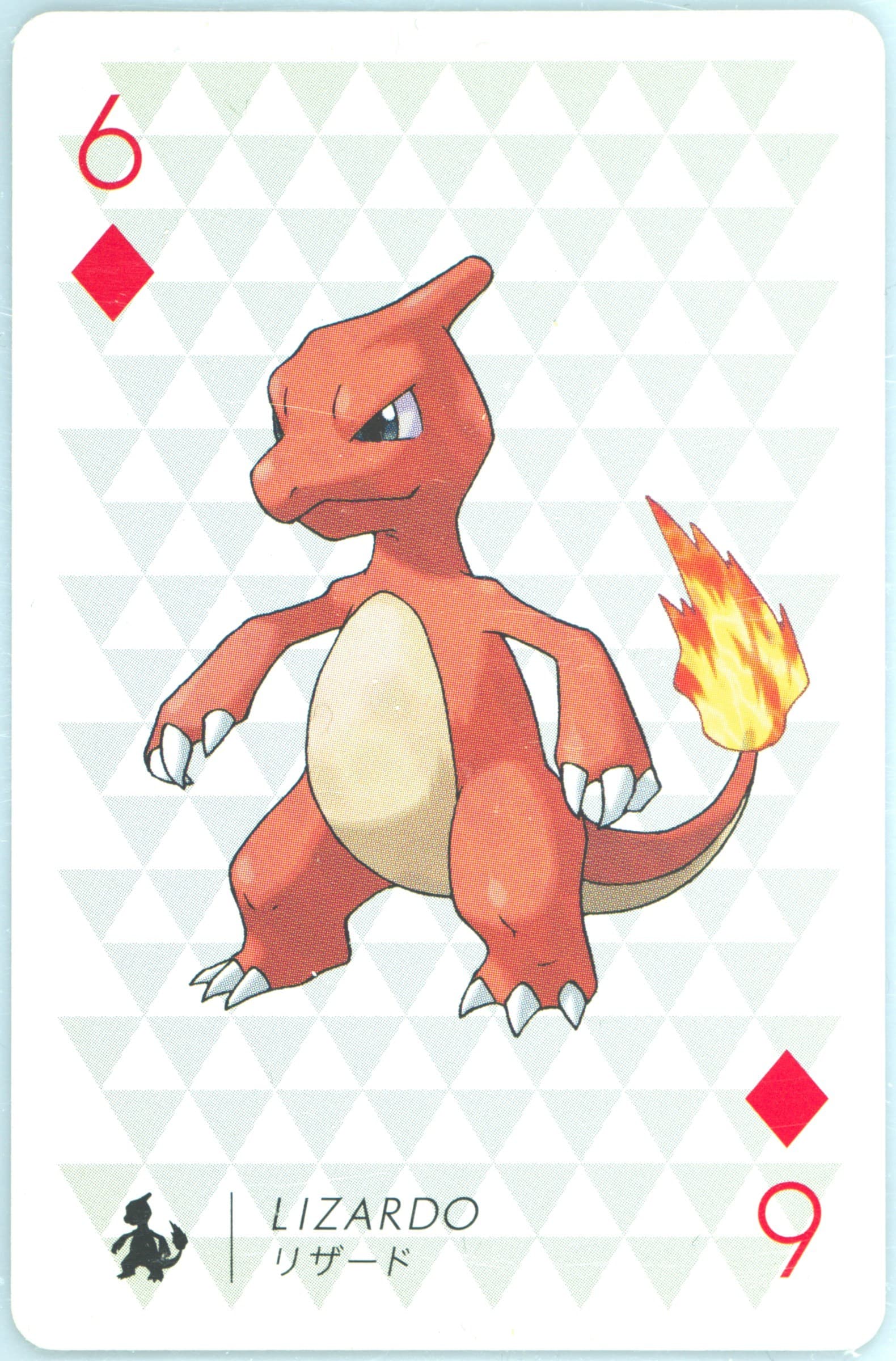 Charmeleon 6 of Diamonds 2013 Pokemon X Version Playing Cards