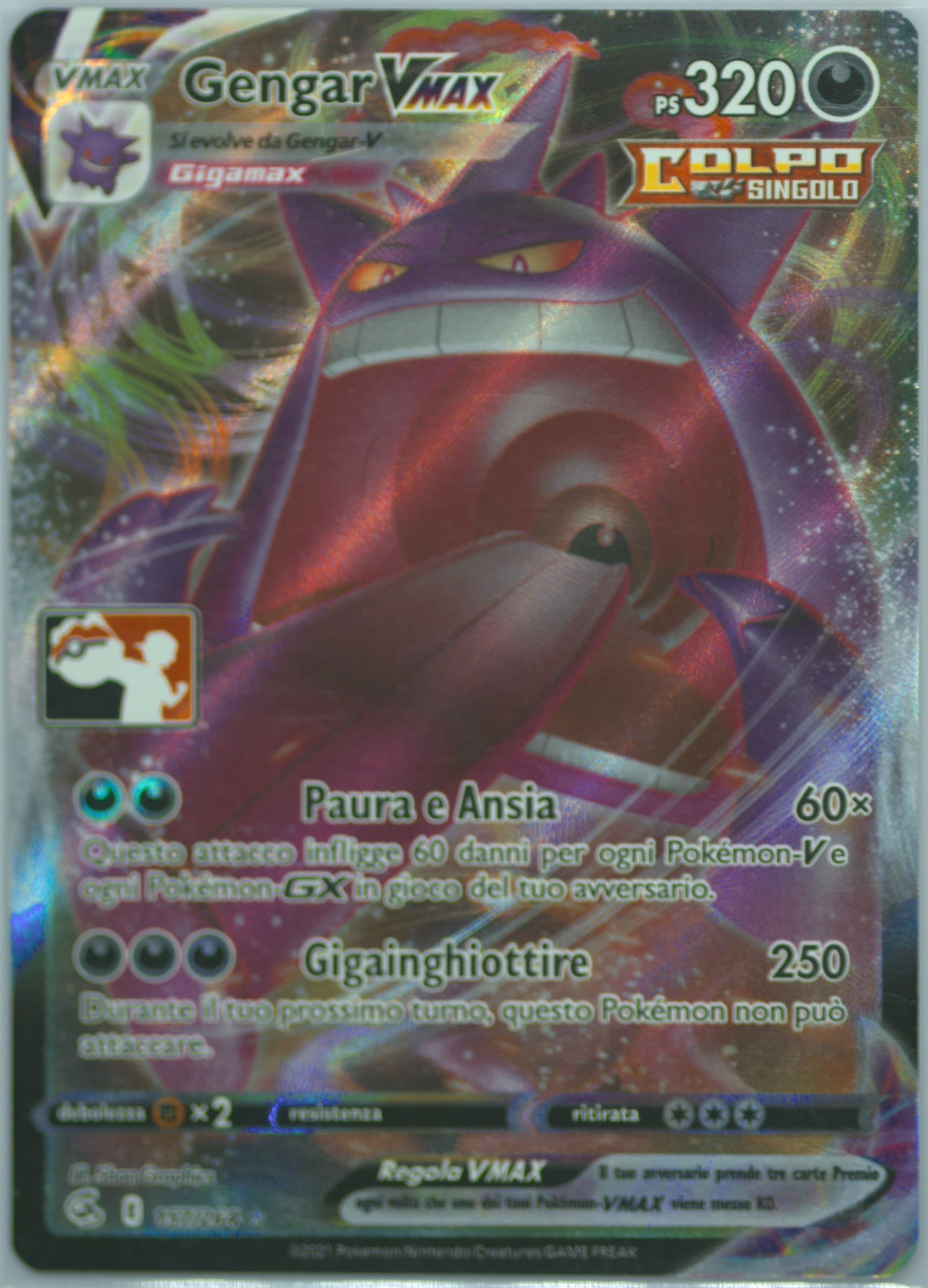 Full Art/Gengar Vmax Italian (157) 2021 Pokemon Sword & Shield Fusion Strike