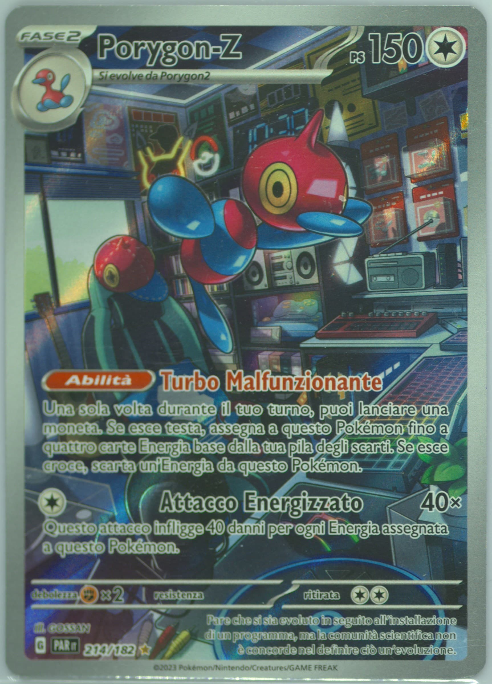 Porygon-Z Illustration Rare (214) 2023 Pokemon Italian Par It-Paradox Rift