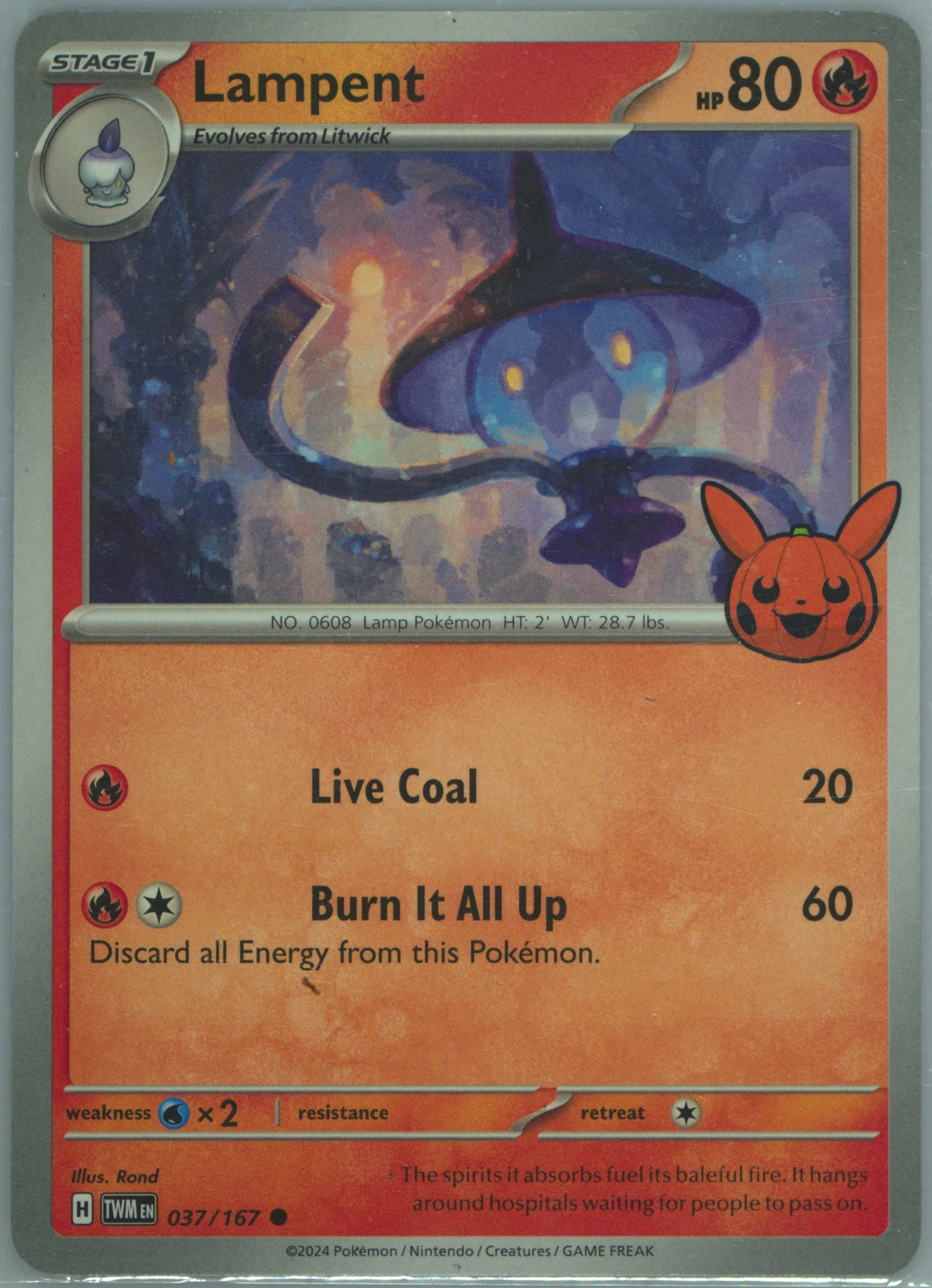 Lampent (037) 2024 Pokemon Trick or Trade