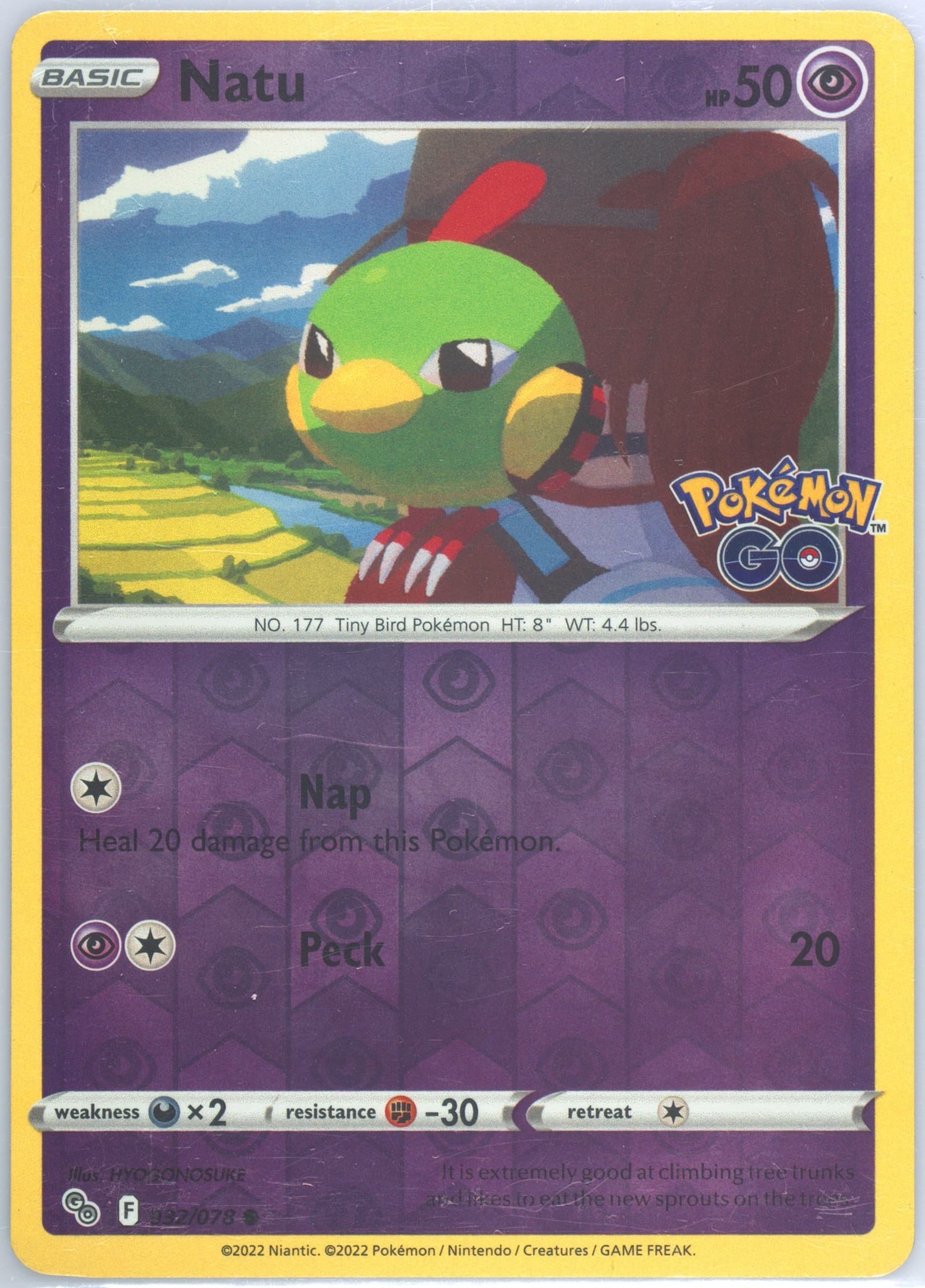 Natu-Reverse Foil (032) 2022 Pokemon Go