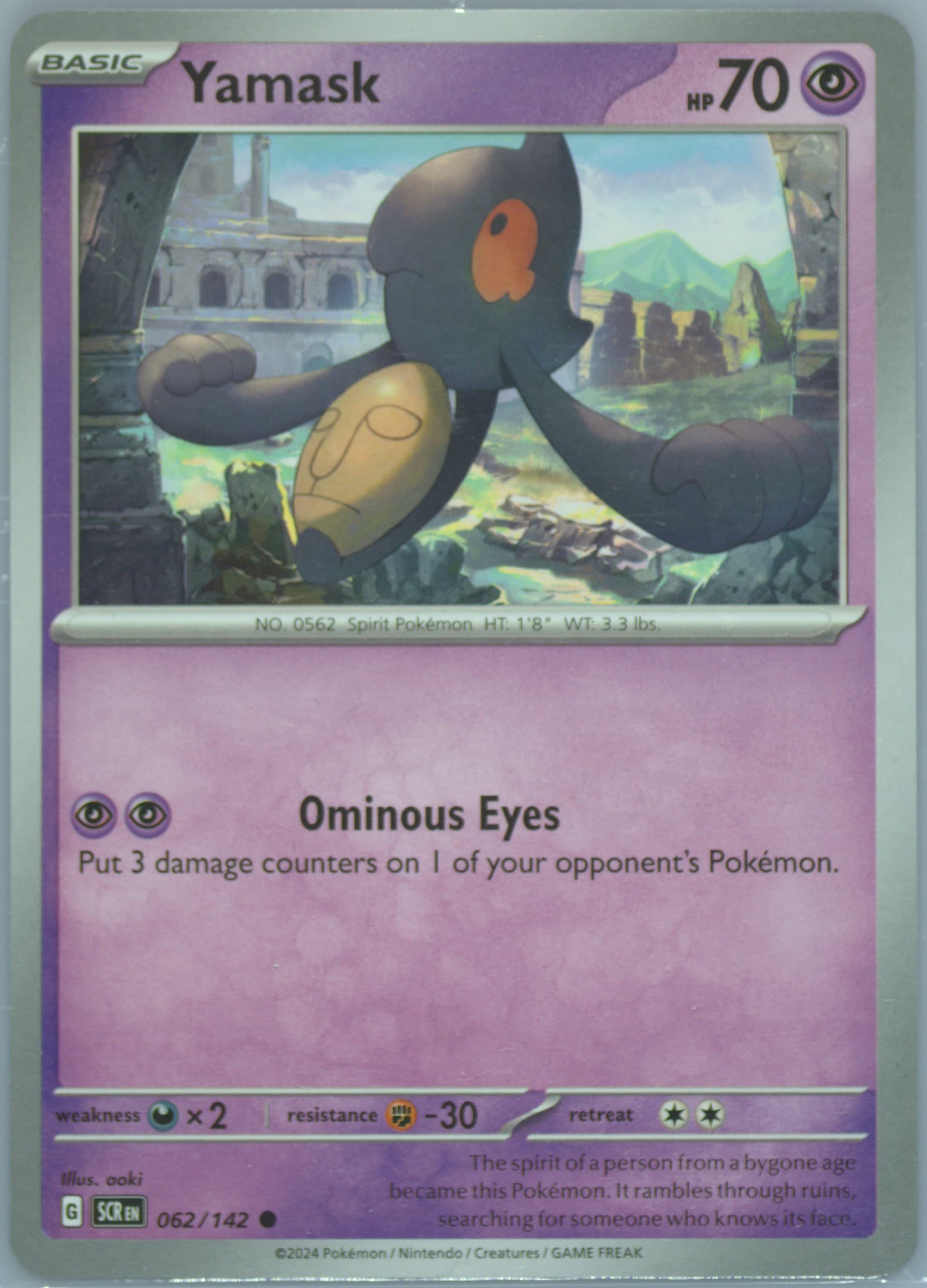 Yamask (062) 2024 Pokemon Scr EN-Stellar Crown