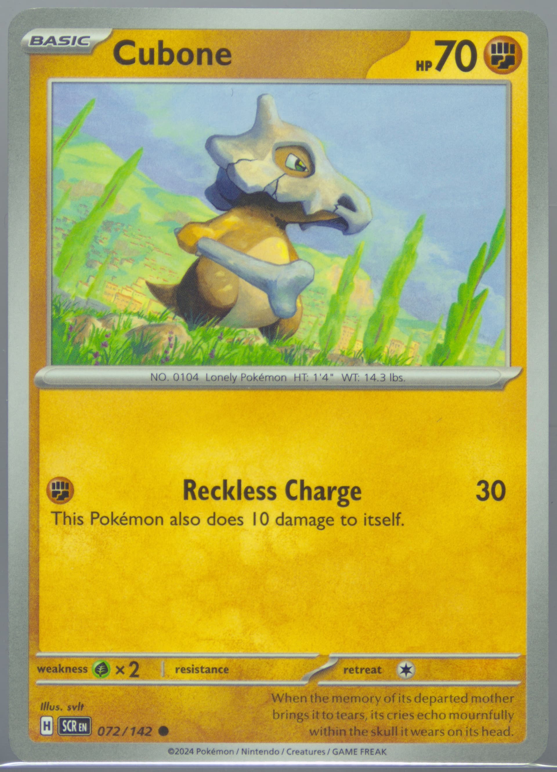 Cubone (072) 2024 Pokemon Scr EN-Stellar Crown