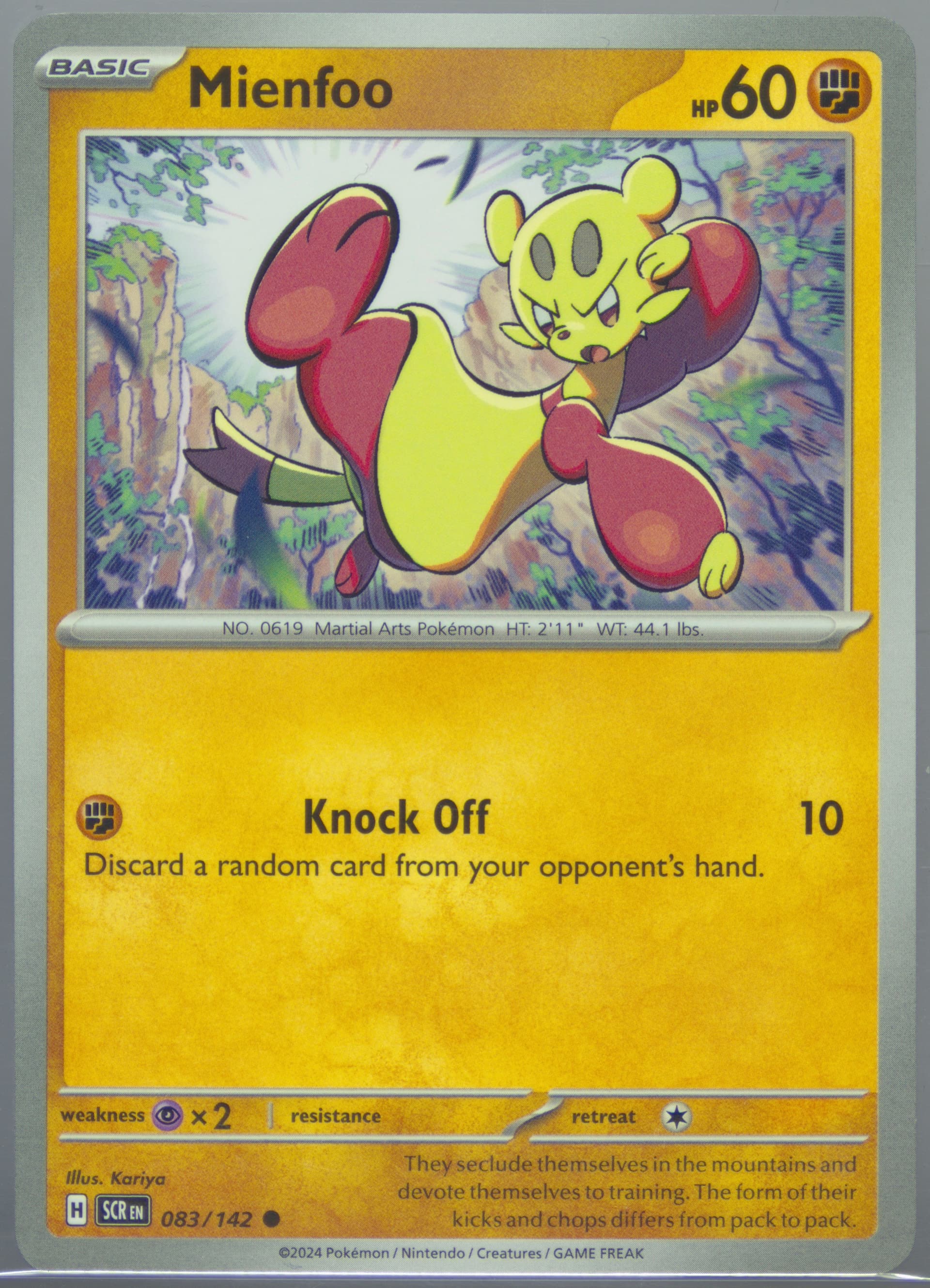 Mienfoo (083) 2024 Pokemon Scr EN-Stellar Crown