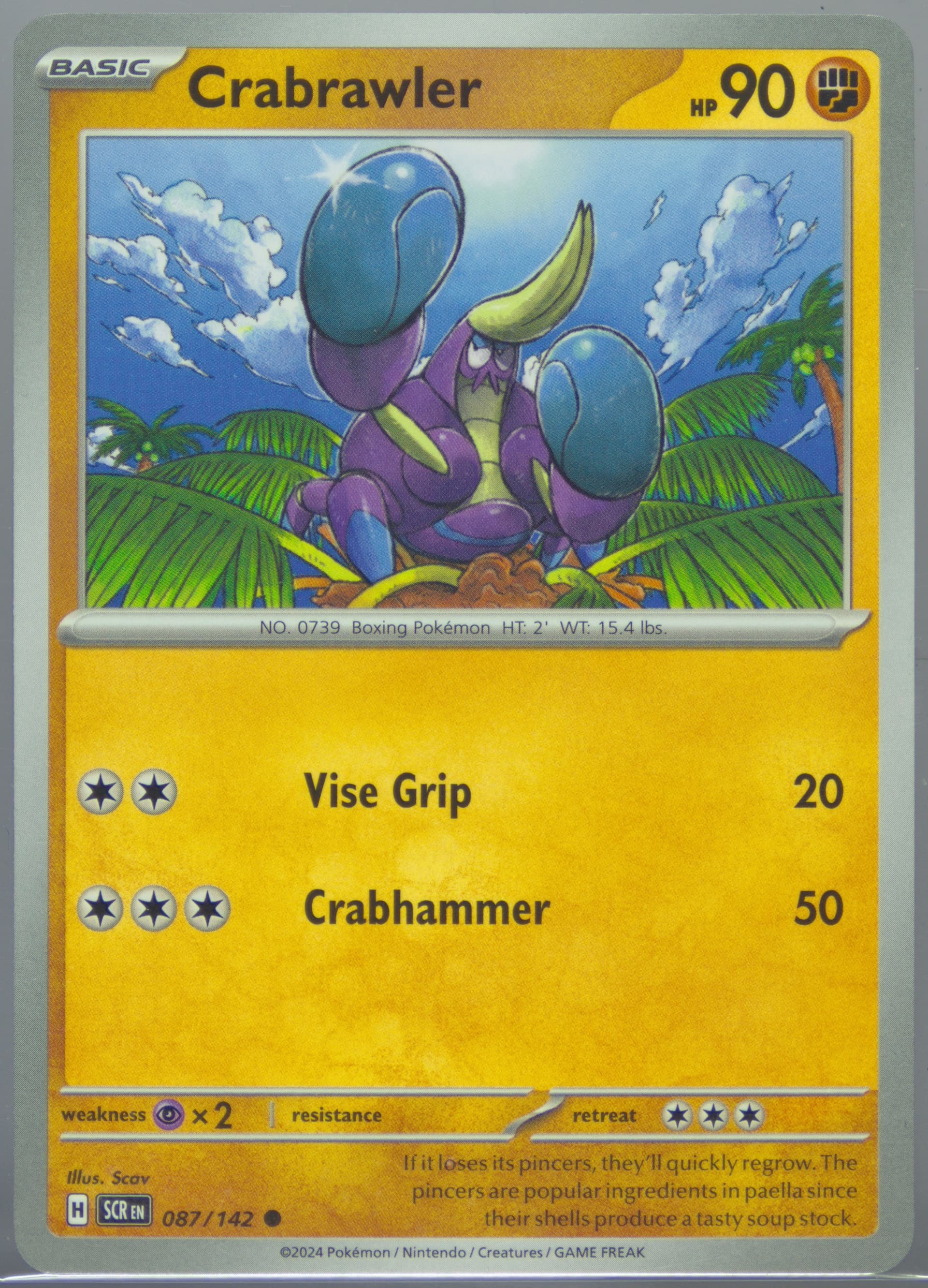 Crabrawler (087) 2024 Pokemon Scr EN-Stellar Crown
