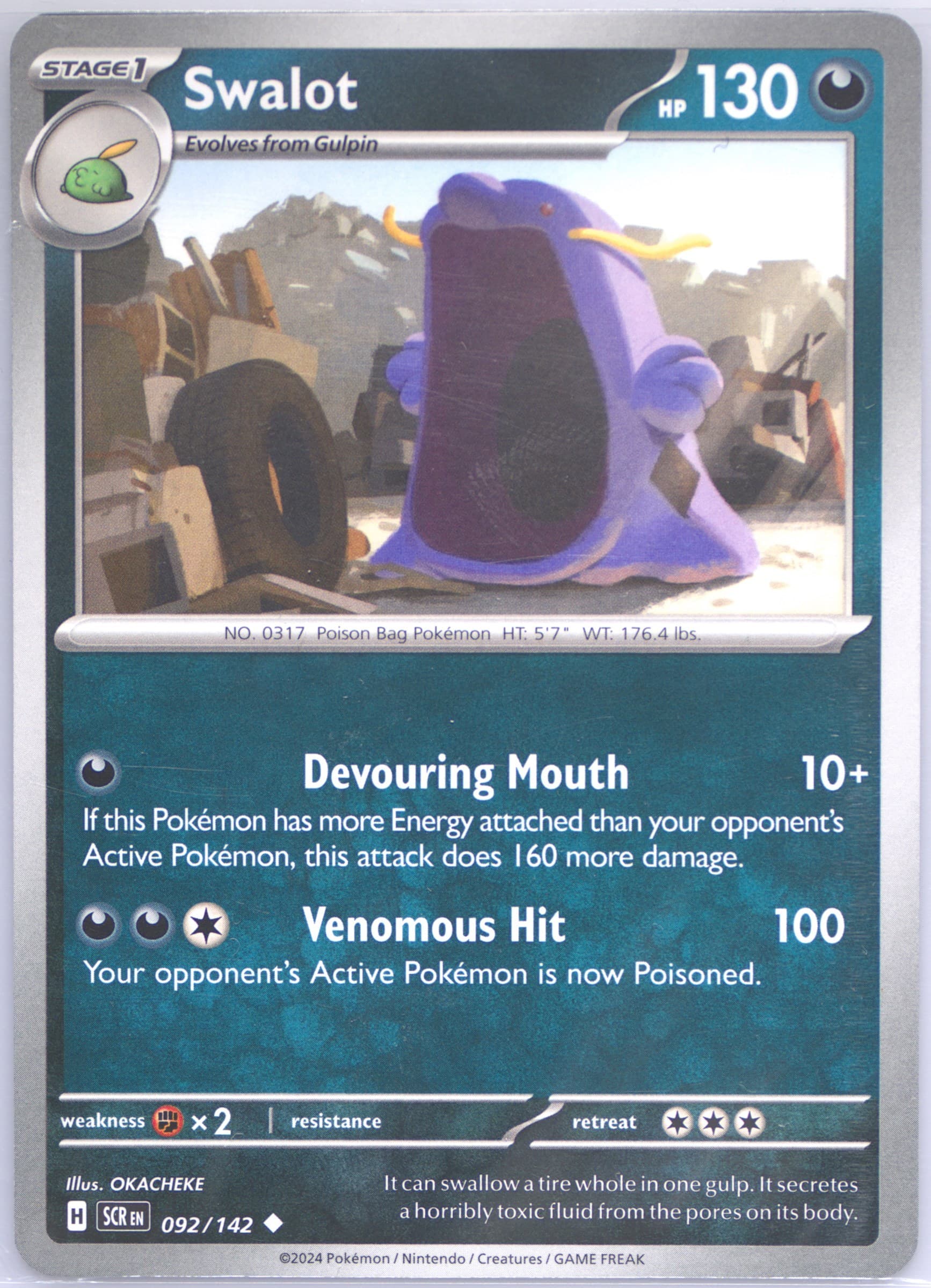 Swalot (092) 2024 Pokemon Scr EN-Stellar Crown