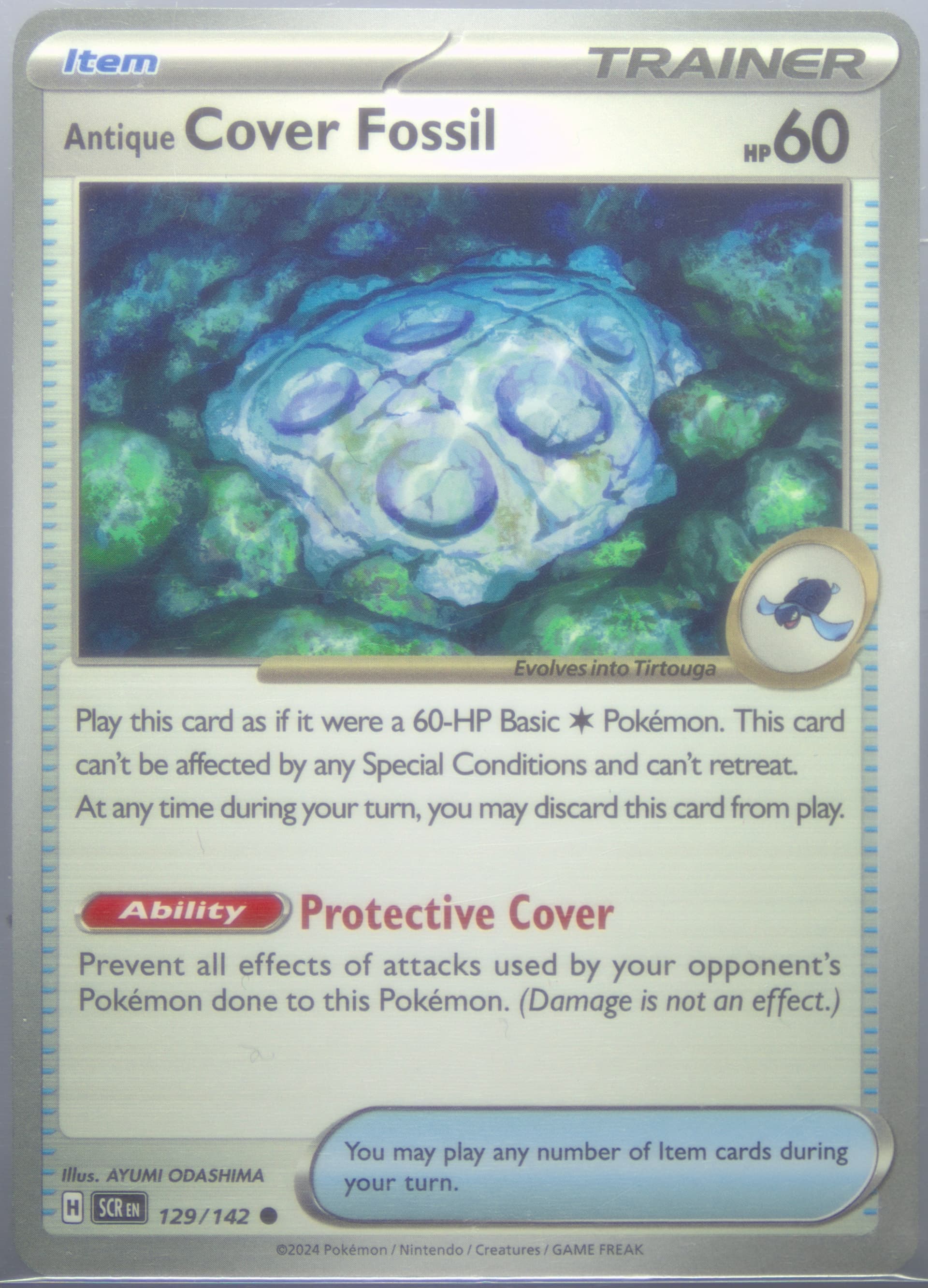 Antique Cover Fossil (129) 2024 Pokemon Scr EN-Stellar Crown