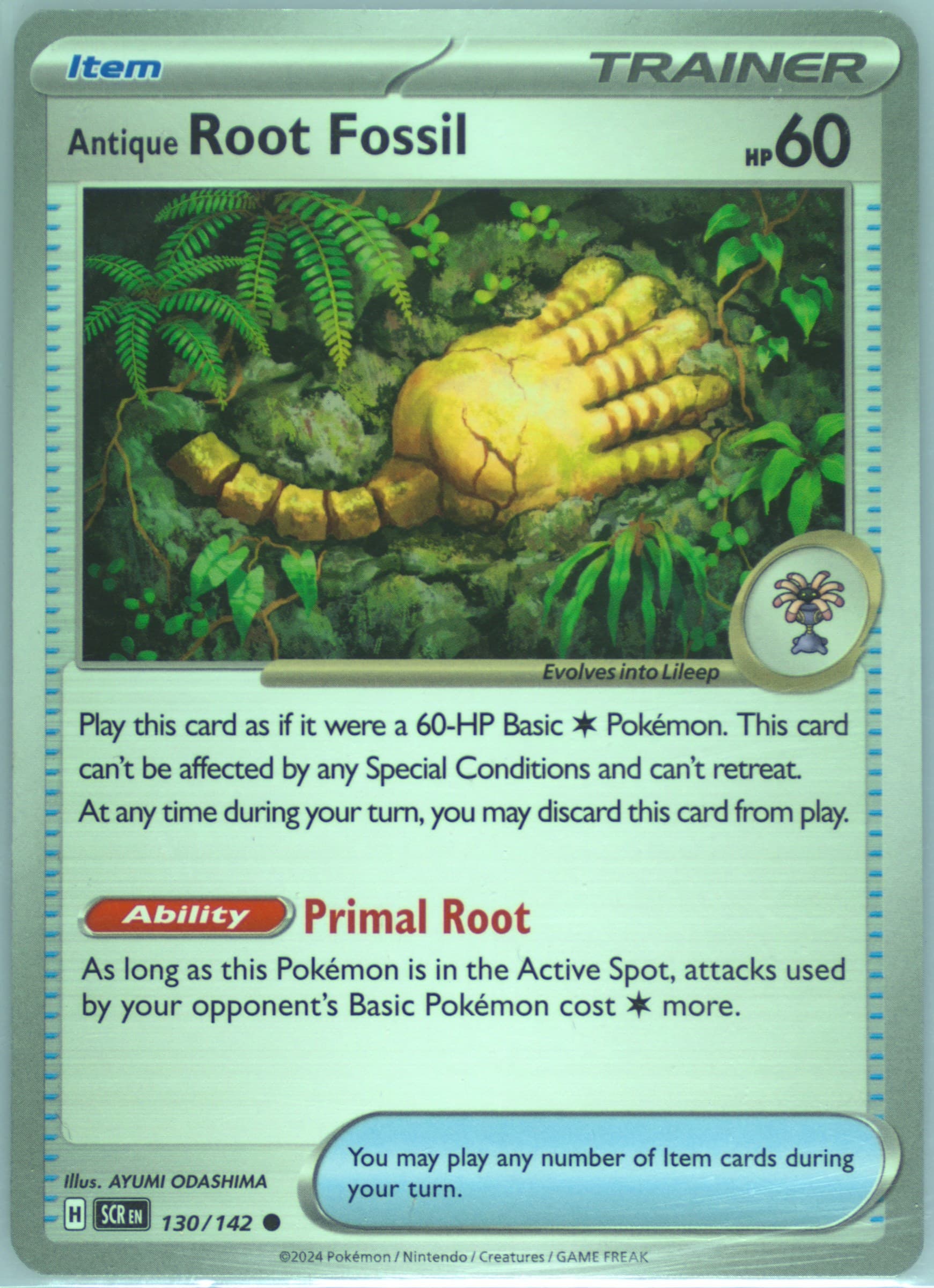 Antique Root Fossil (130) 2024 Pokemon Scr EN-Stellar Crown