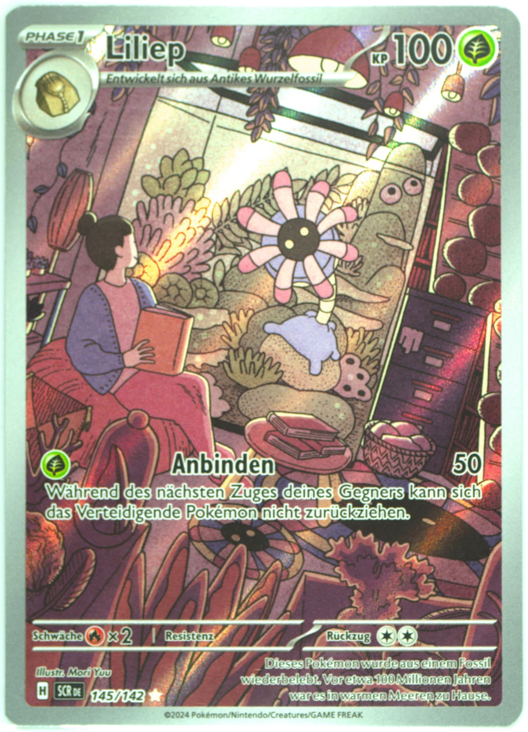 Lileep Illustration Rare (145) 2024 Pokemon German Scr de-Stellar Crown