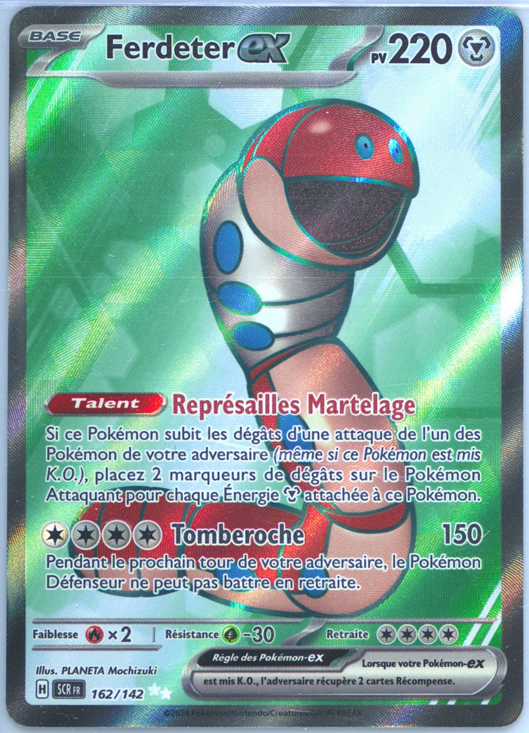 Orthworm EX Ultra Rare (162) 2024 Pokemon French Scr FR-Stellar Crown