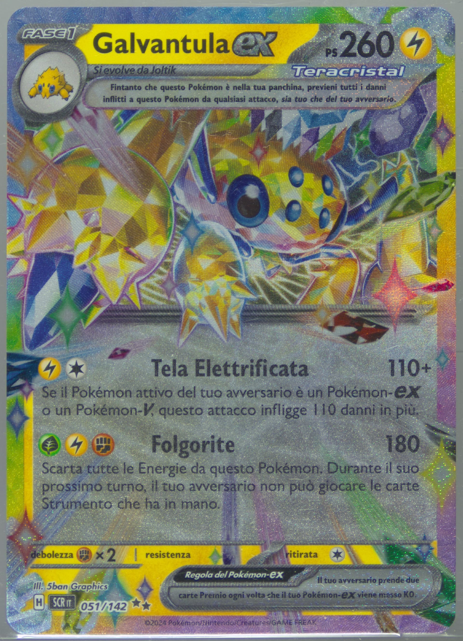 Galvantula EX (051) 2024 Pokemon Italian Scr It-Stellar Crown