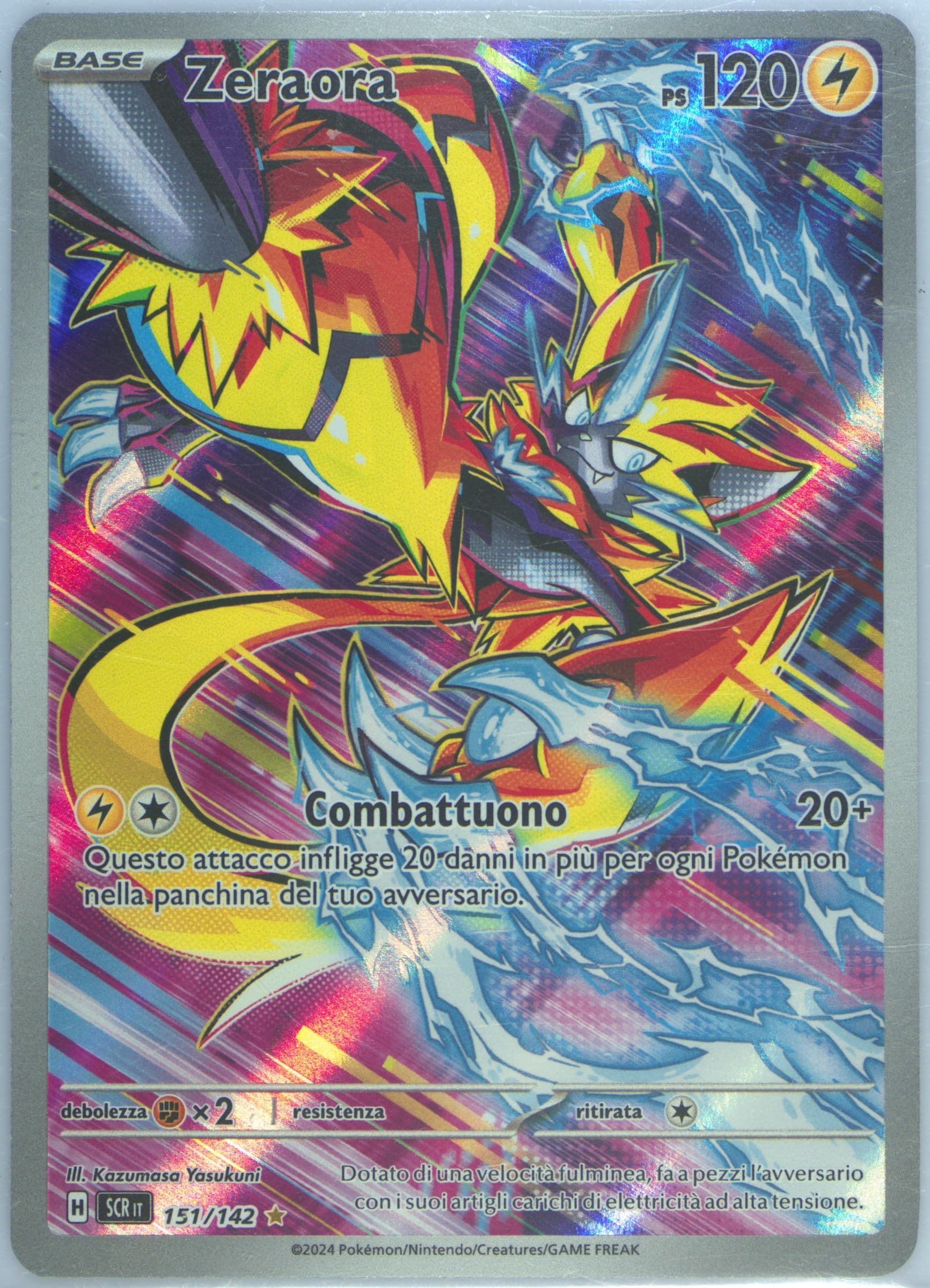 Zeraora Illustration Rare (151) 2024 Pokemon Italian Scr It-Stellar Crown