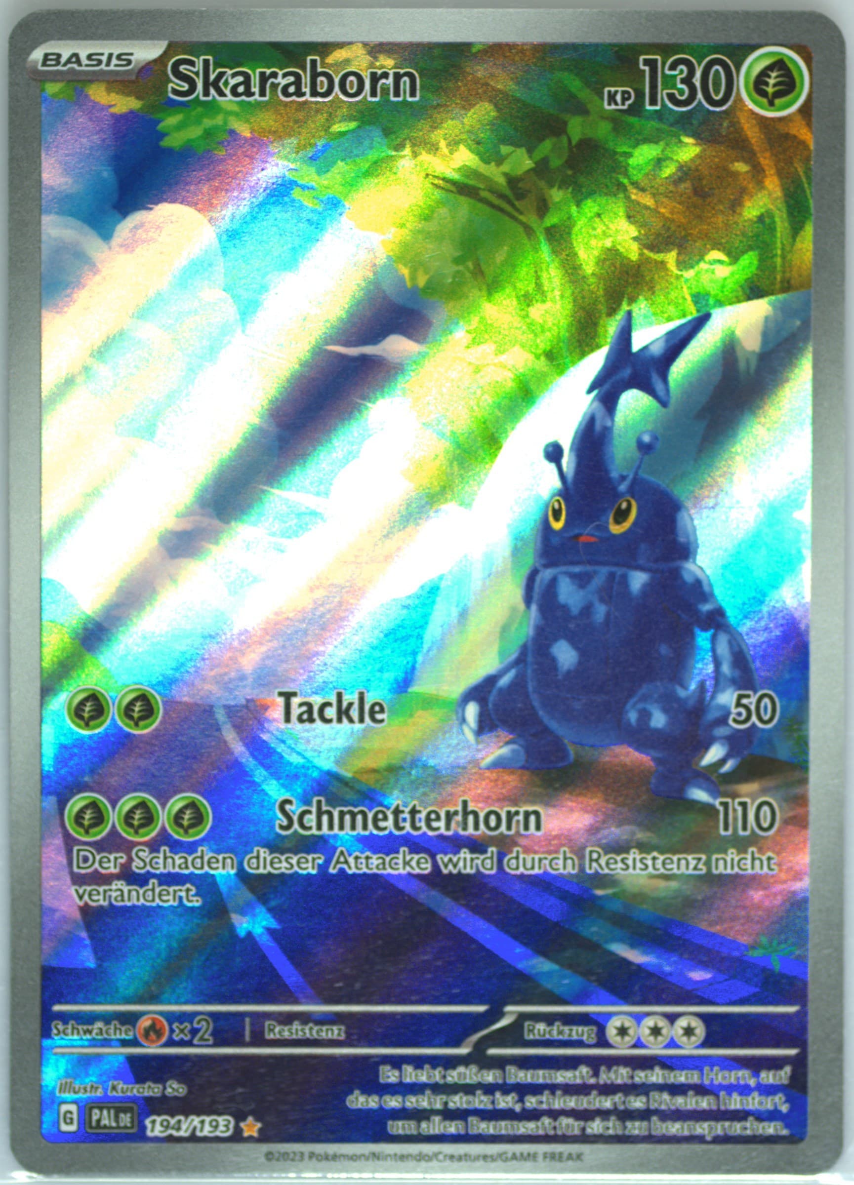 Heracross Illustration Rare (194) 2023 Pokemon German Pal de-Paldea Evolved