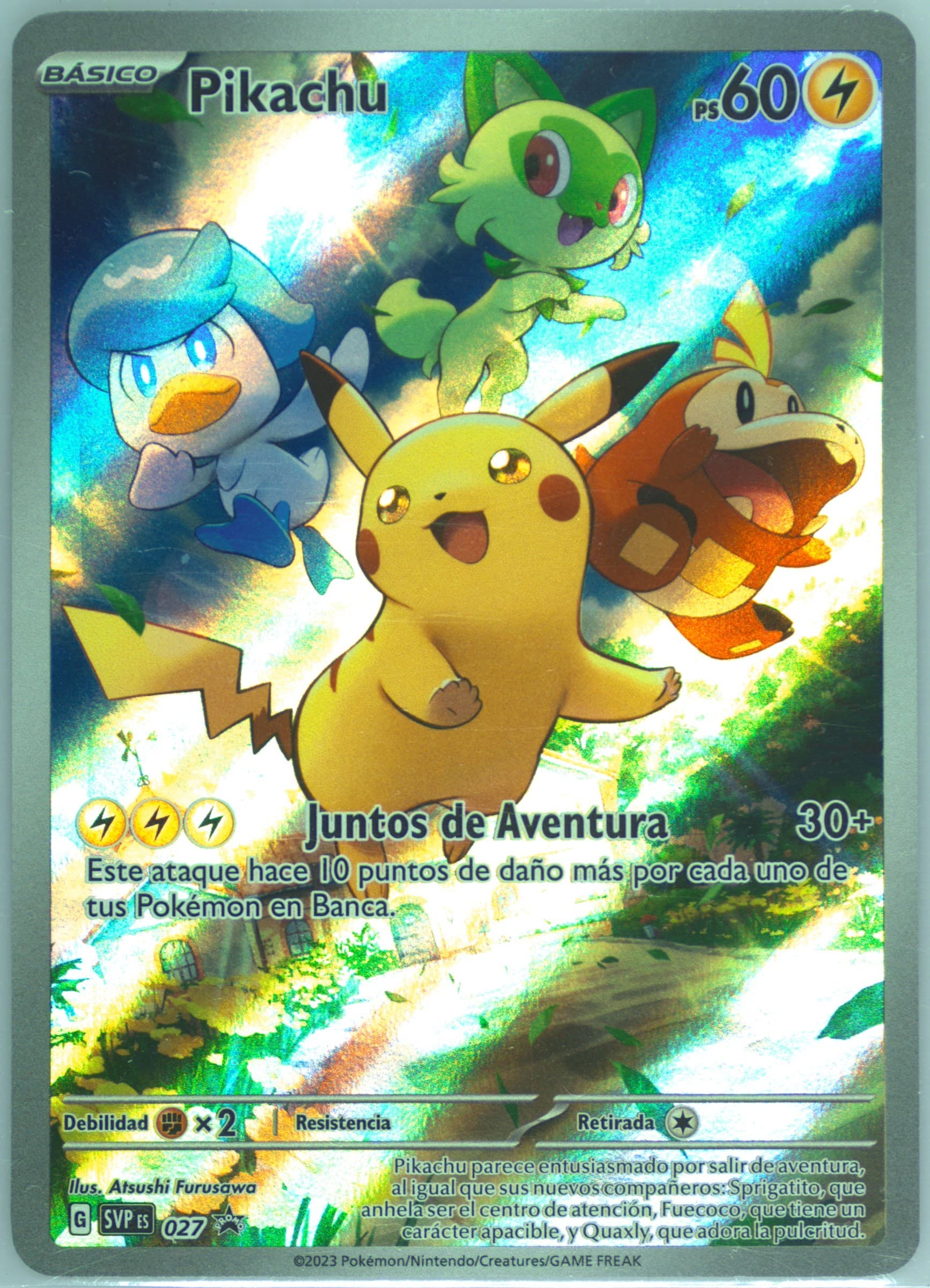 Pikachu Paldea Evolved Elite Trainer Box (027) 2023 Pokemon Spanish Svp ES-SV Black Star Promo