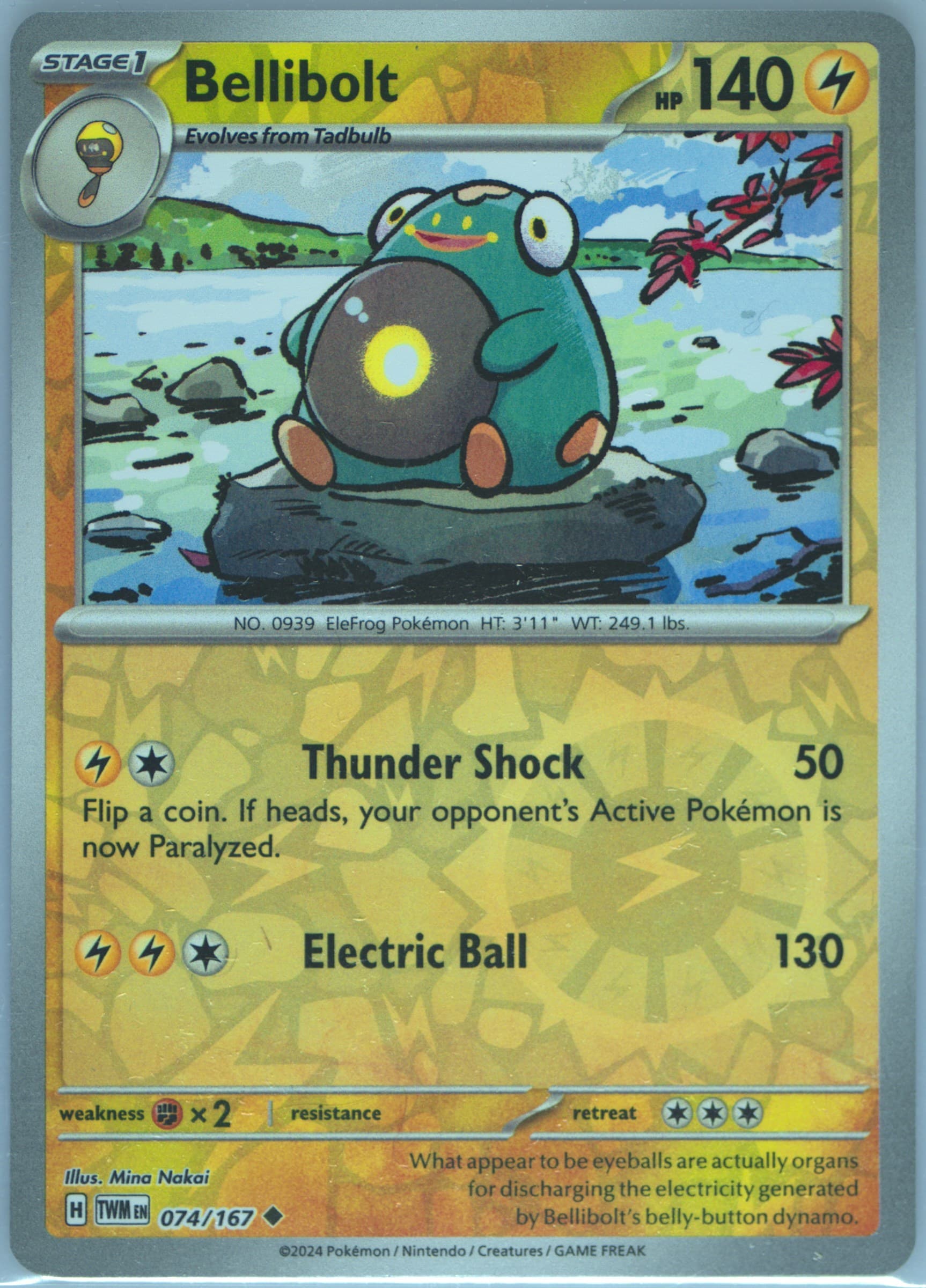 Bellibolt Reverse Holo (074) 2024 Pokemon Twm EN-Twilight Masquerade
