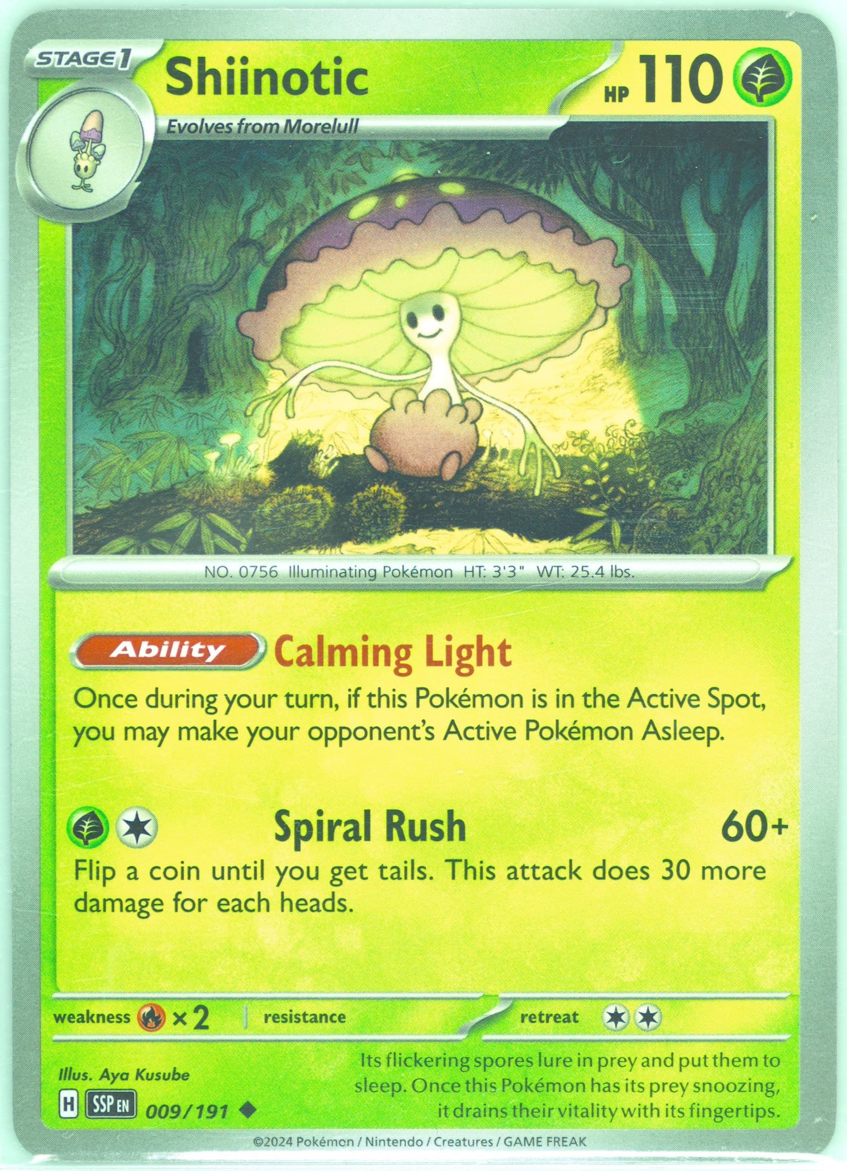 Shiinotic (009) 2024 Pokemon Ssp EN-Surging Sparks