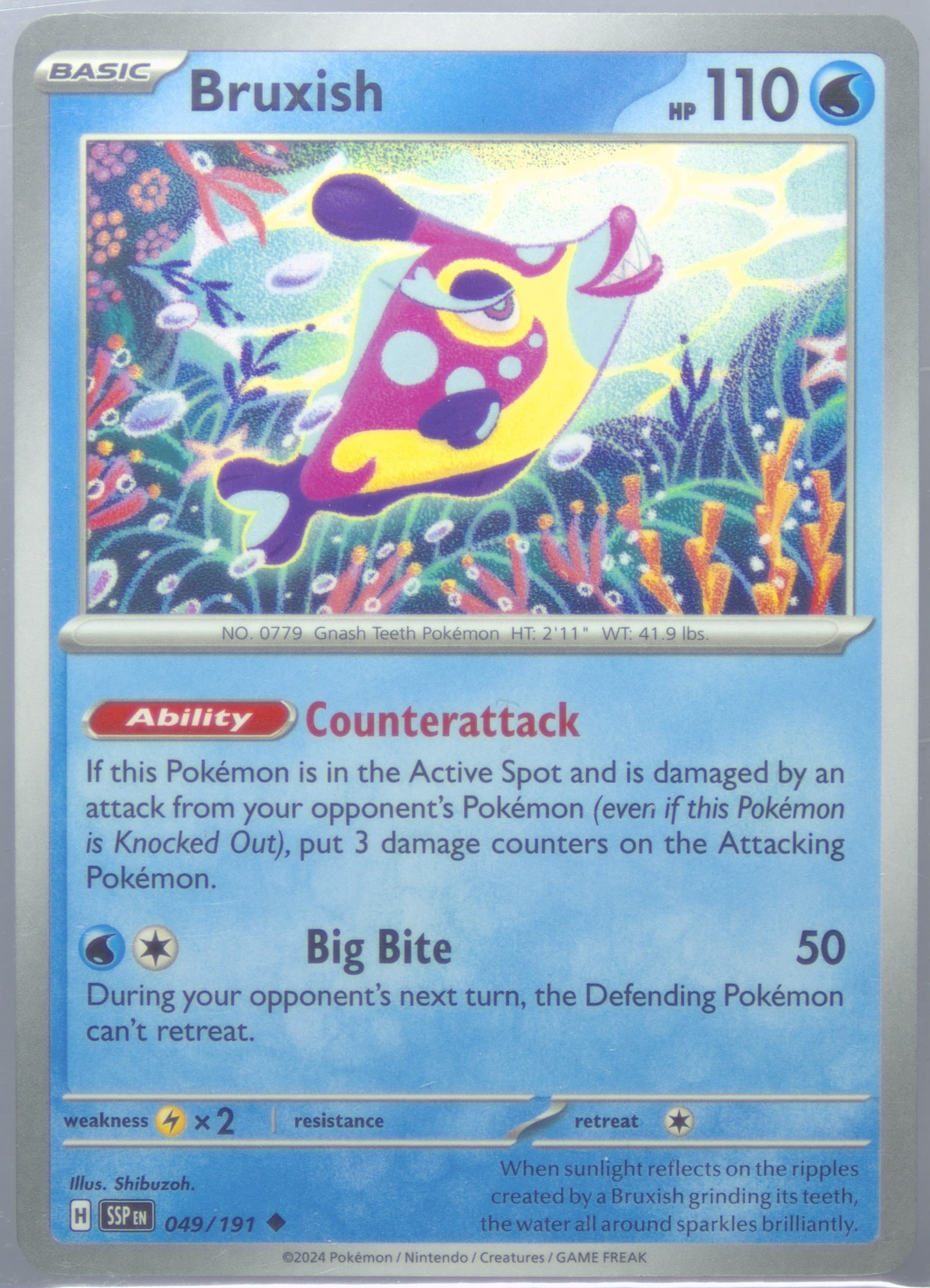 Bruxish (049) 2024 Pokemon Ssp EN-Surging Sparks