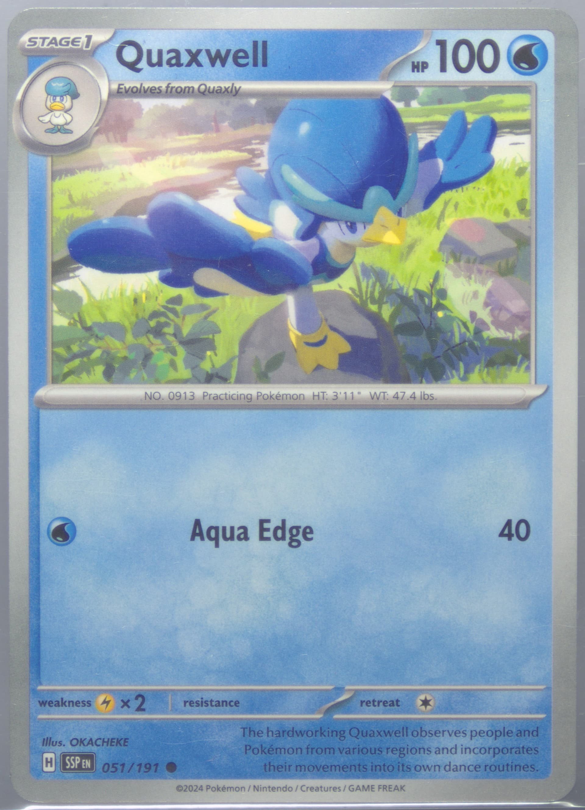 Quaxwell (051) 2024 Pokemon Ssp EN-Surging Sparks