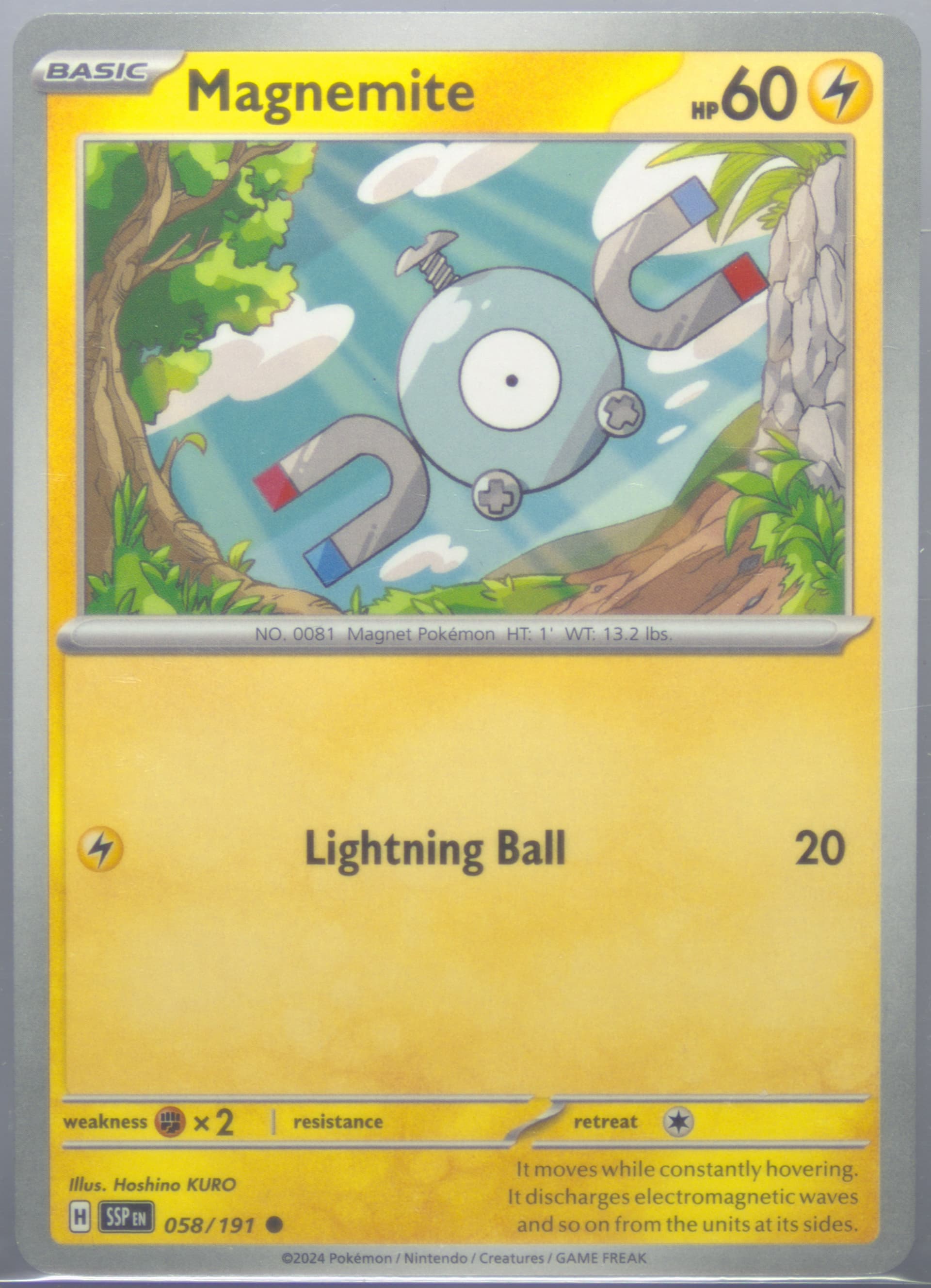 Magnemite (058) 2024 Pokemon Ssp EN-Surging Sparks