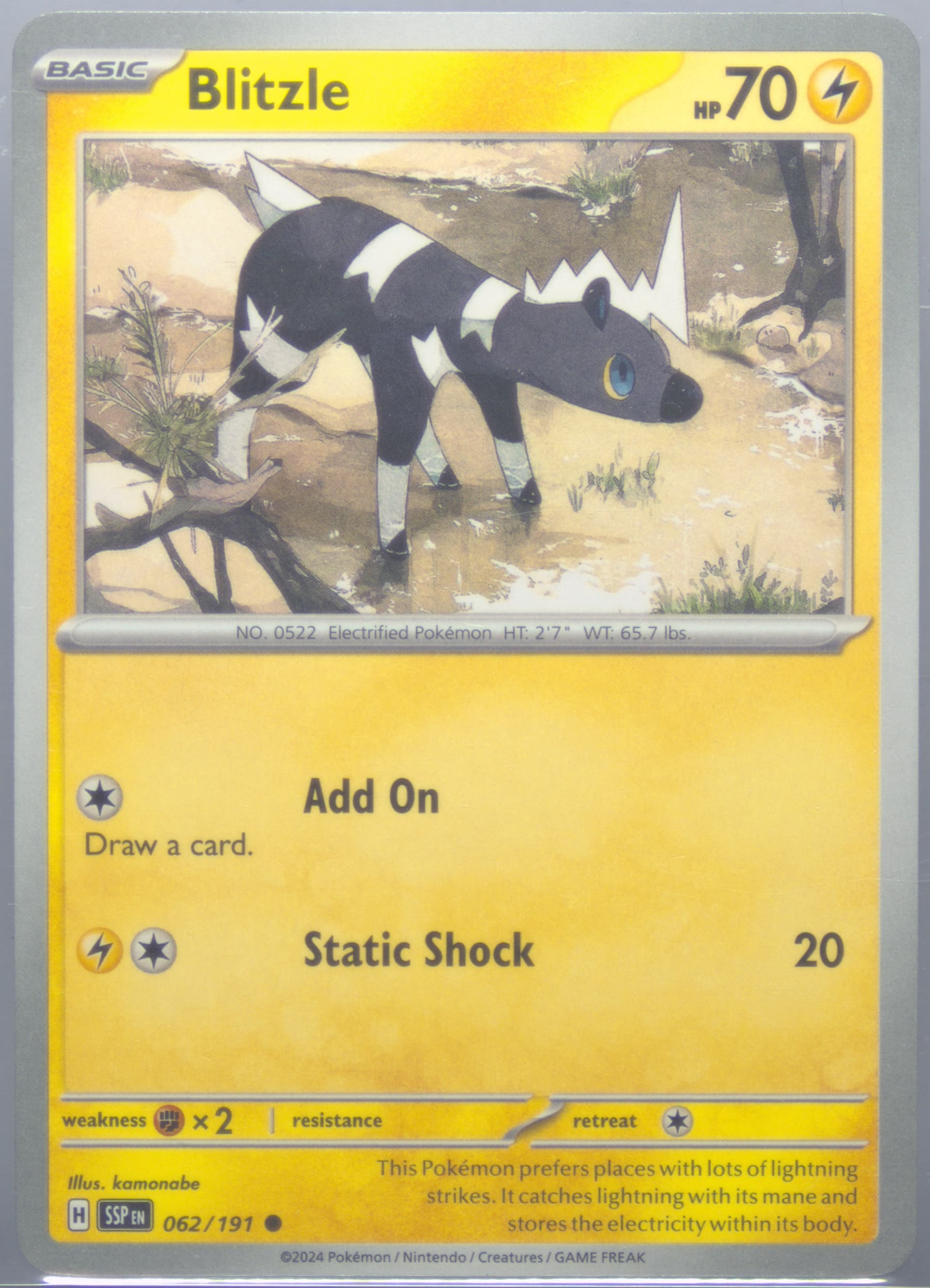 Blitzle (062) 2024 Pokemon Ssp EN-Surging Sparks