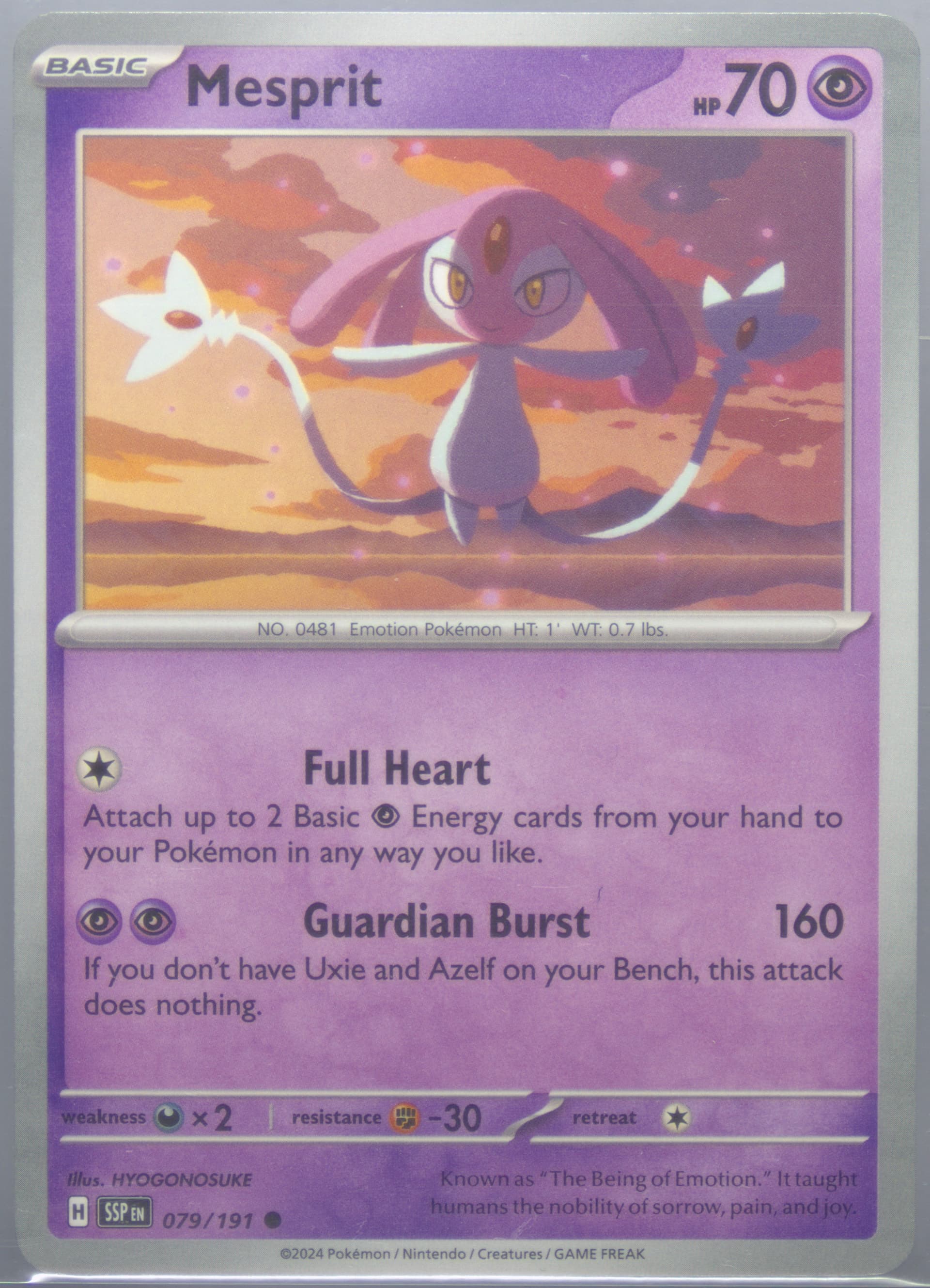 Mesprit (079) 2024 Pokemon Ssp EN-Surging Sparks