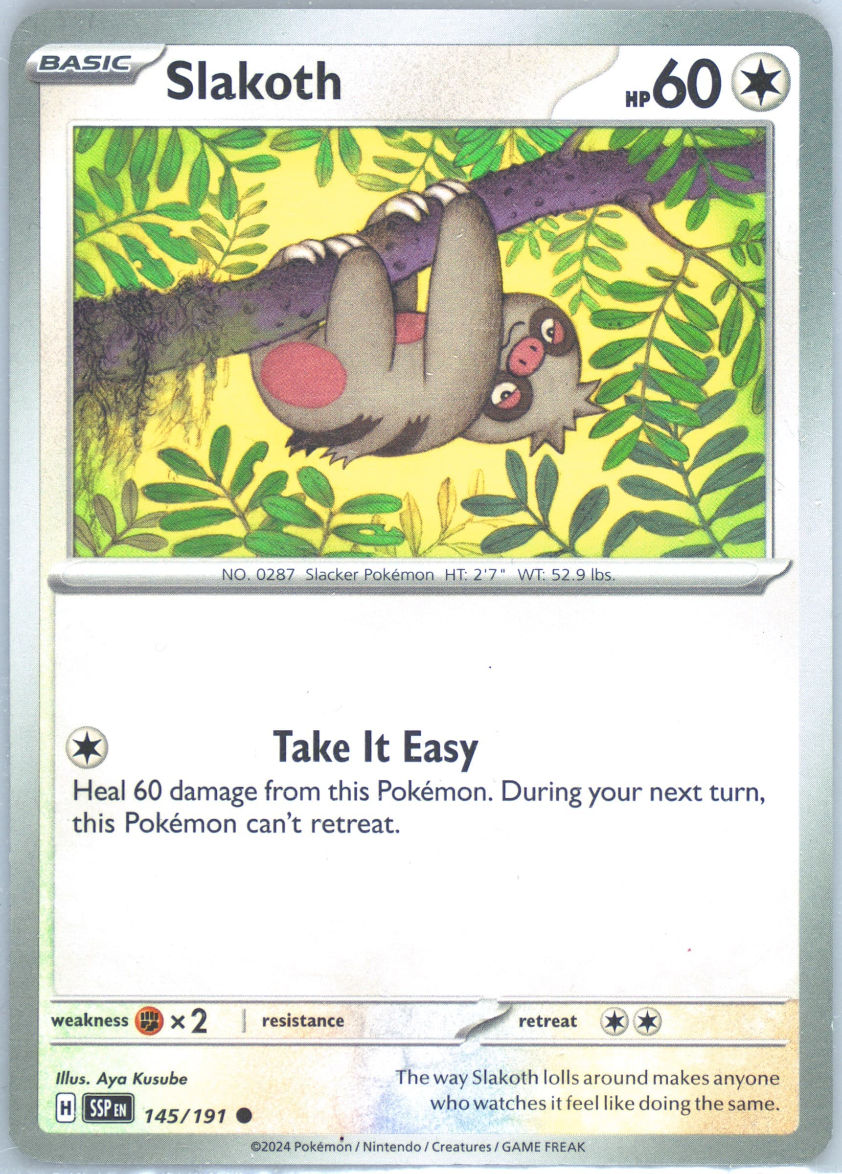 Slakoth (145) 2024 Pokemon Ssp EN-Surging Sparks