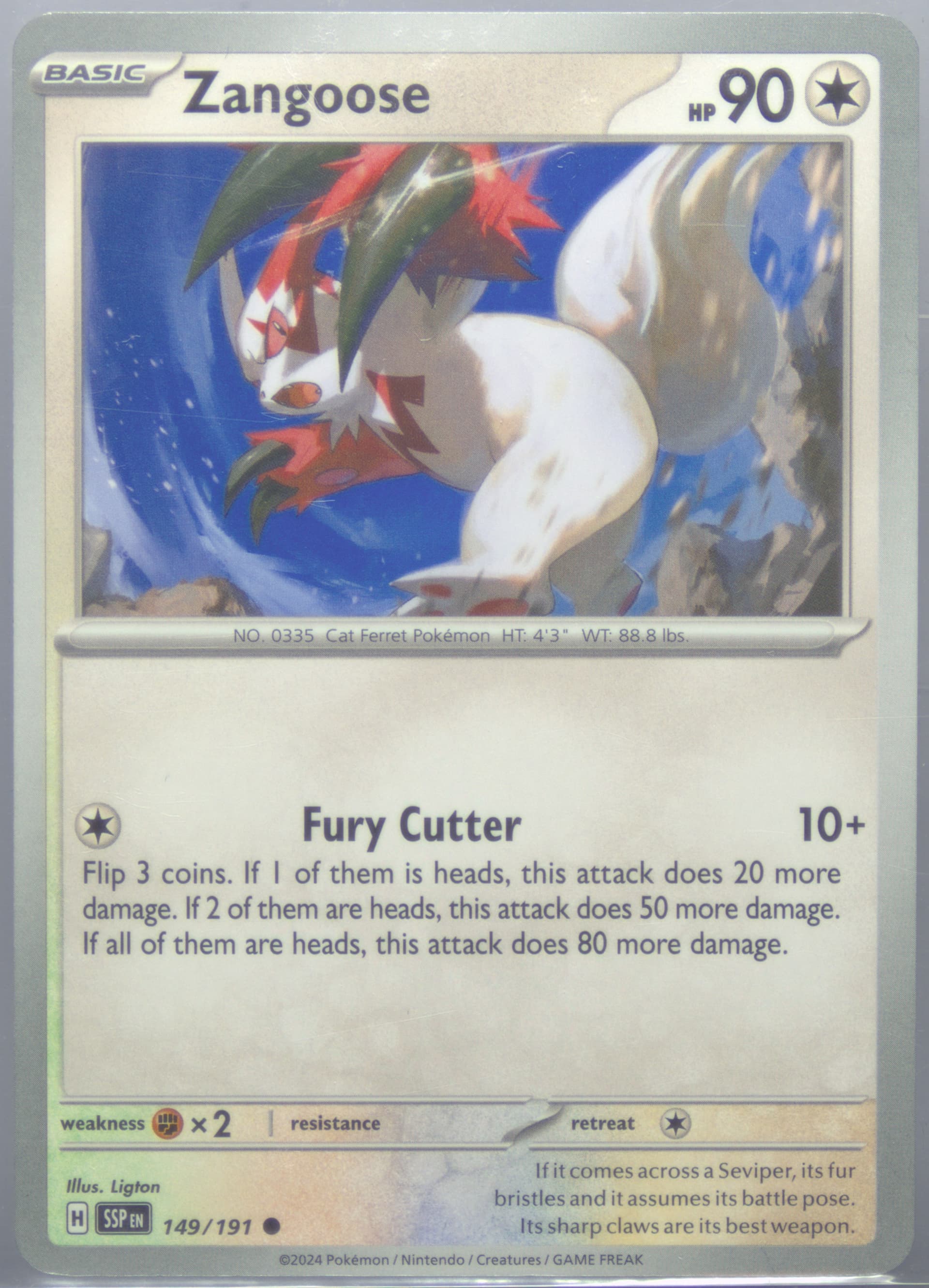 Zangoose (149) 2024 Pokemon Ssp EN-Surging Sparks
