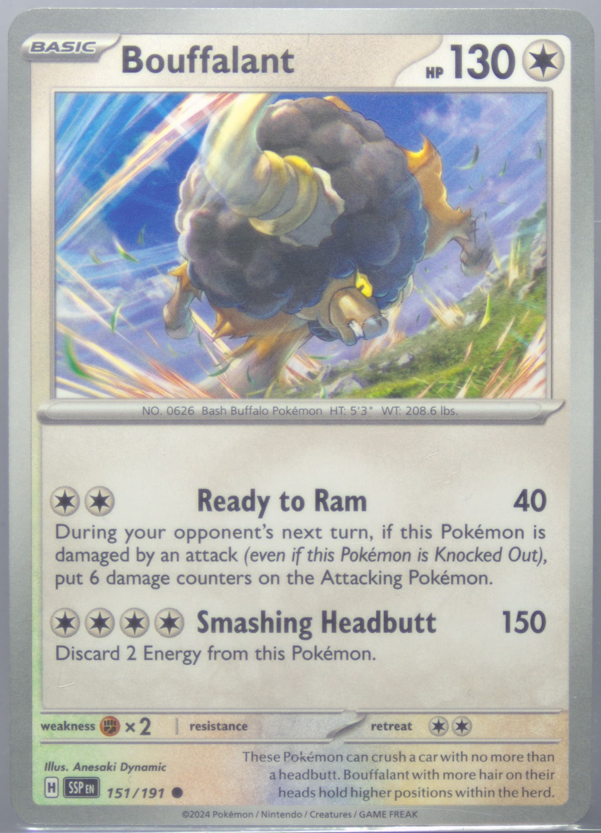 Bouffalant (151) 2024 Pokemon Ssp EN-Surging Sparks
