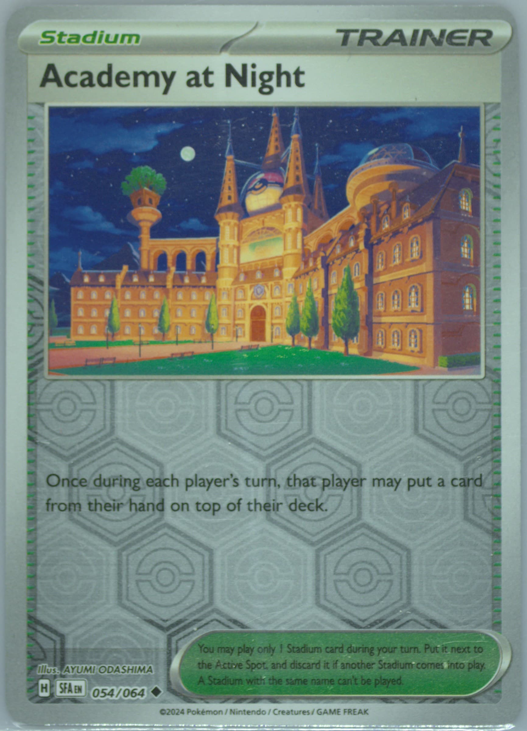 Academy at Night Reverse Holo (054) 2024 Pokemon Sfa EN-Shrouded Fable