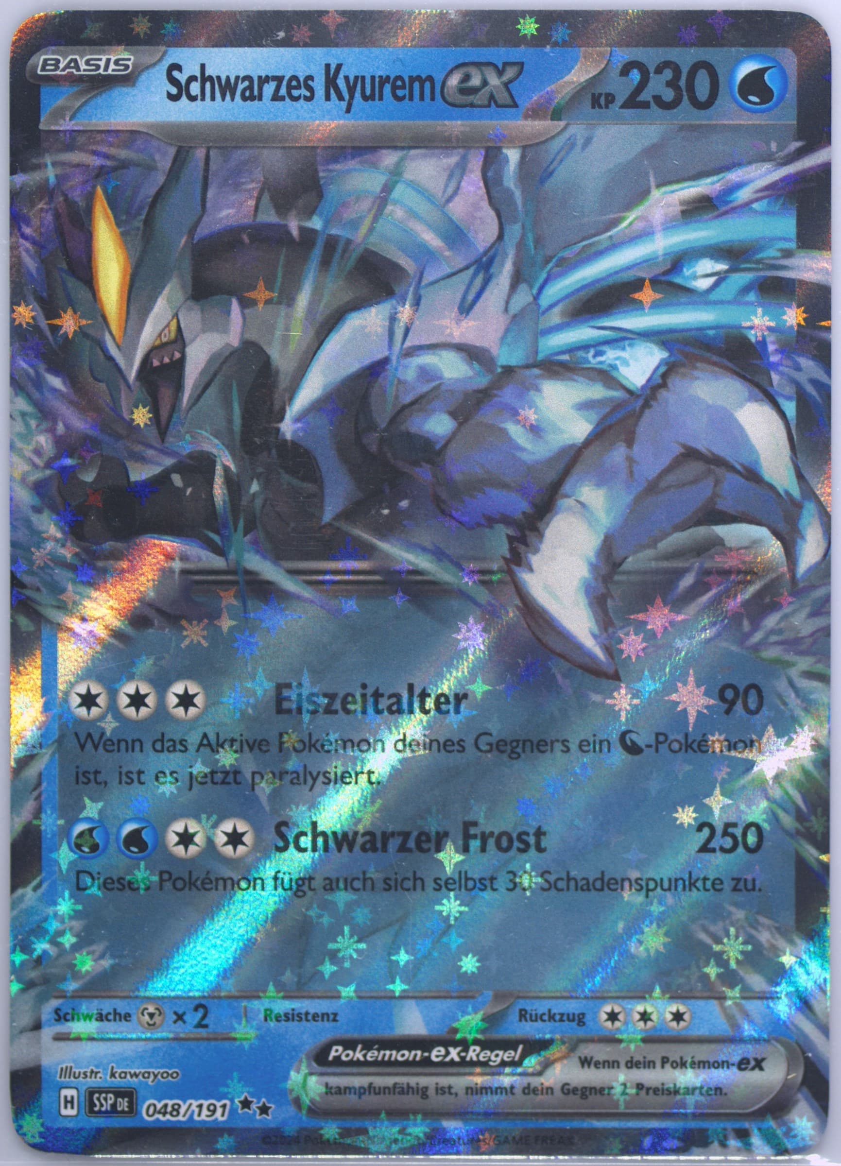 Black Kyurem EX (048) 2024 Pokemon German Ssp de-Surging Sparks