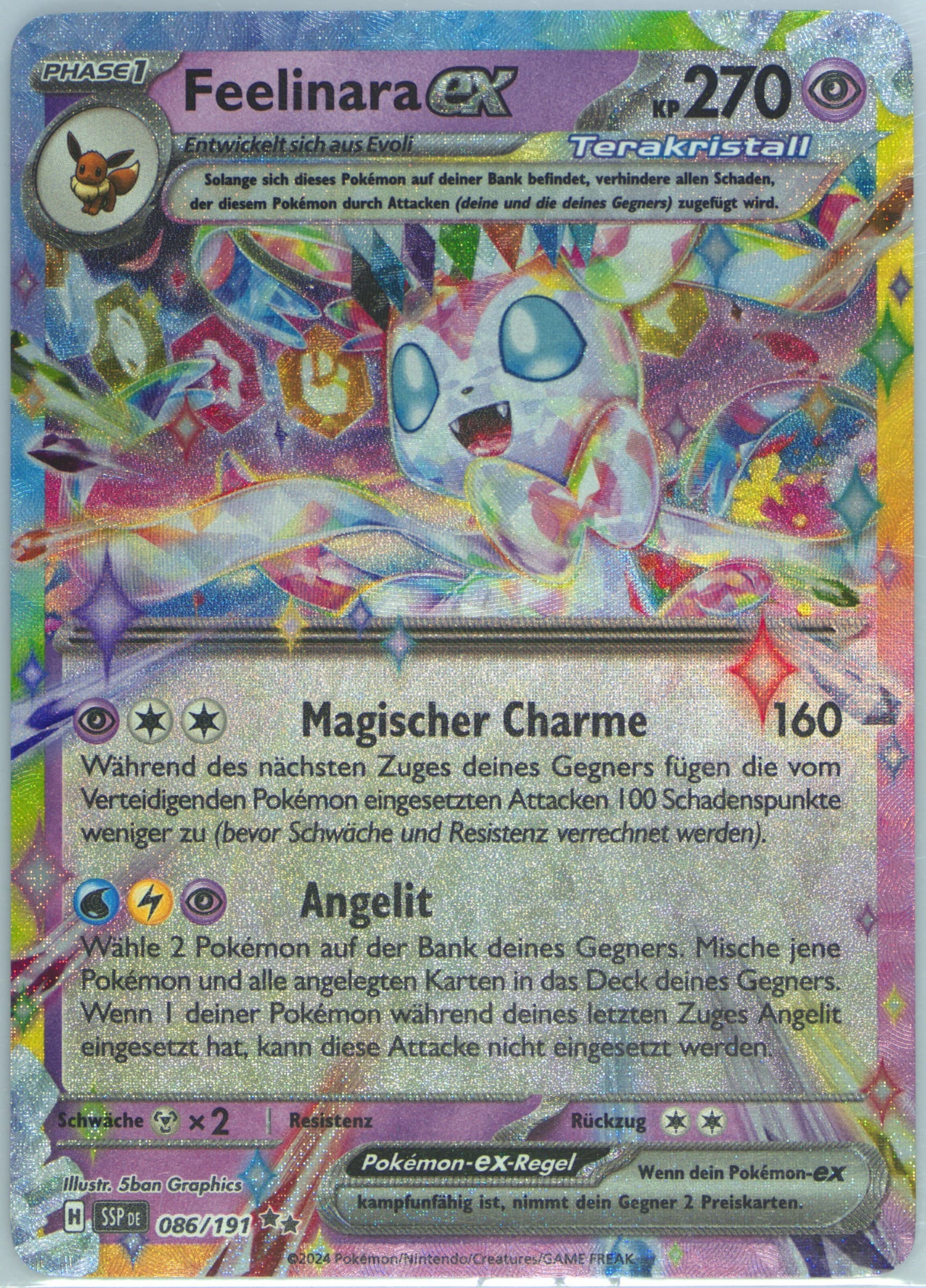 Sylveon EX (086) 2024 Pokemon German Ssp de-Surging Sparks