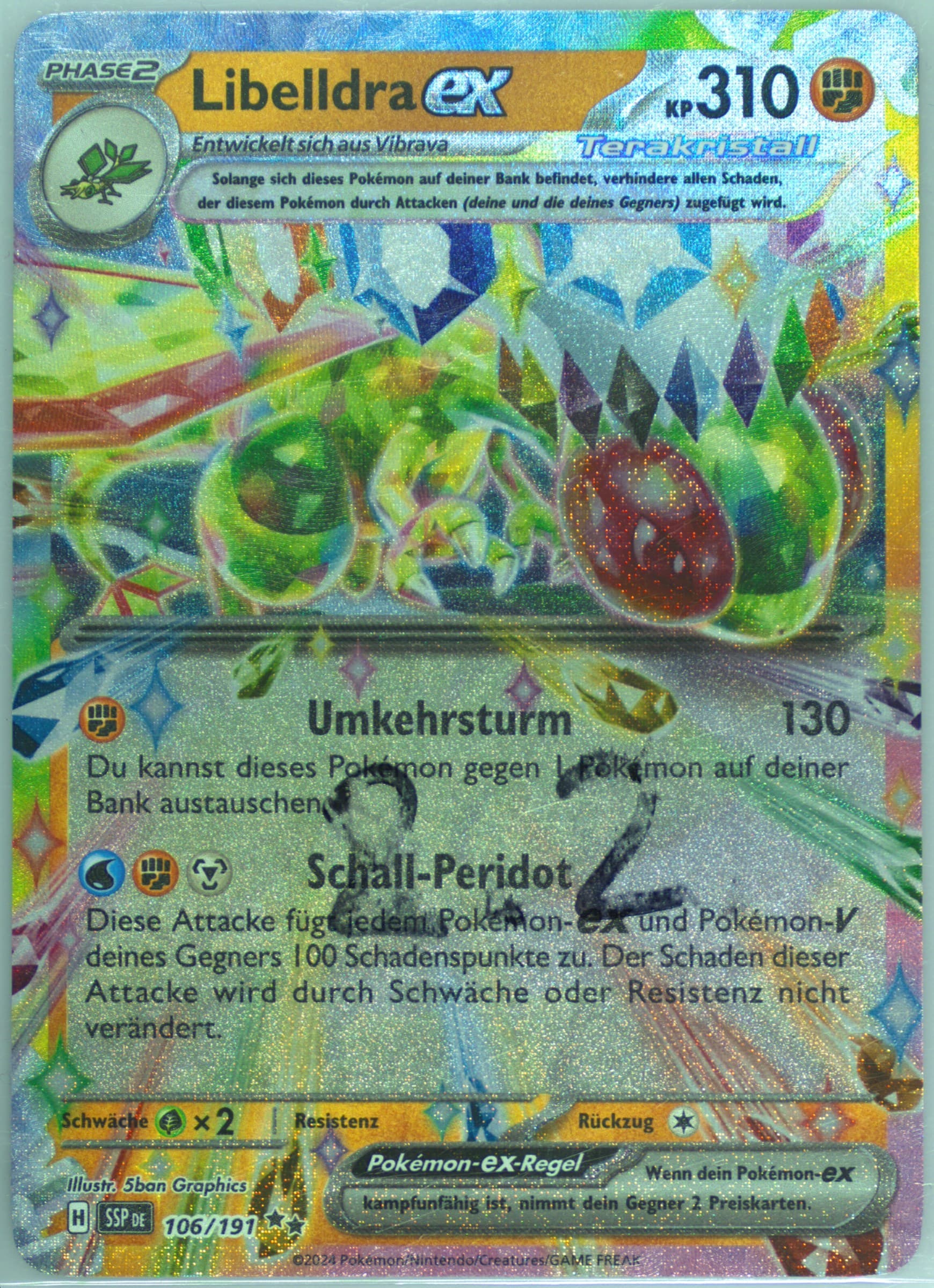 Flygon EX (106) 2024 Pokemon German Ssp de-Surging Sparks