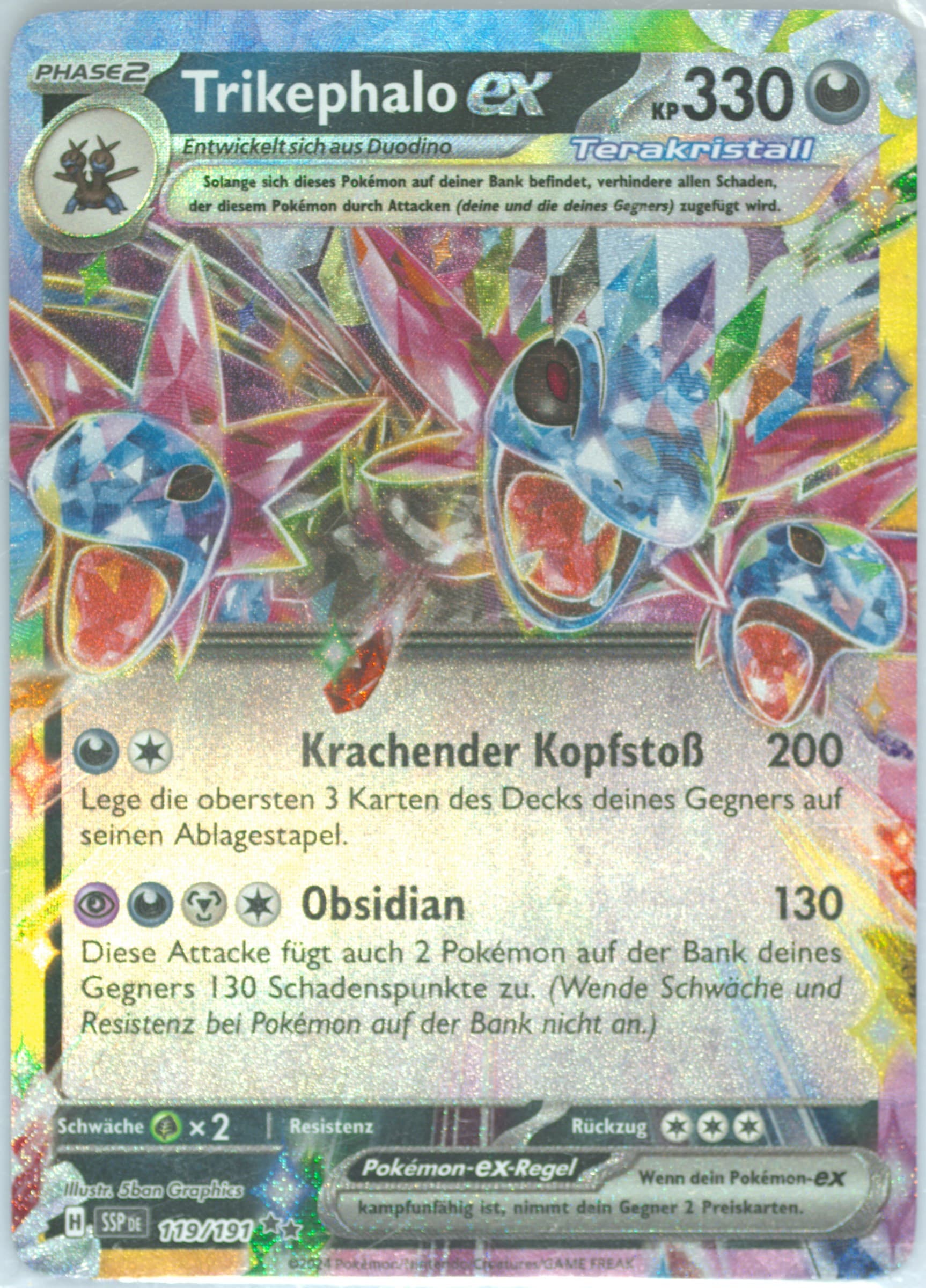 Hydreigon EX (119) 2024 Pokemon German Ssp de-Surging Sparks