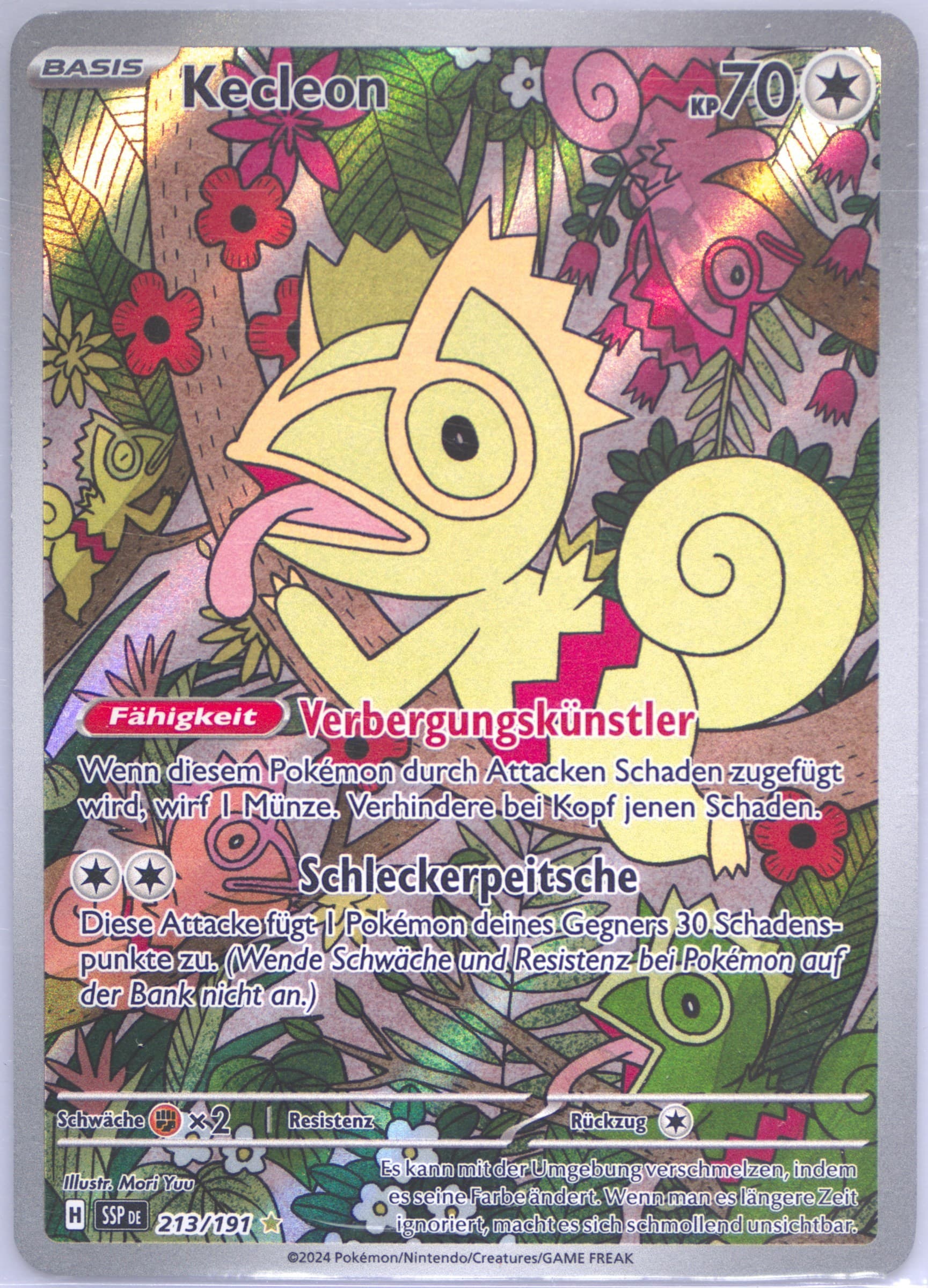 Kecleon Illustration Rare (213) 2024 Pokemon German Ssp de-Surging Sparks