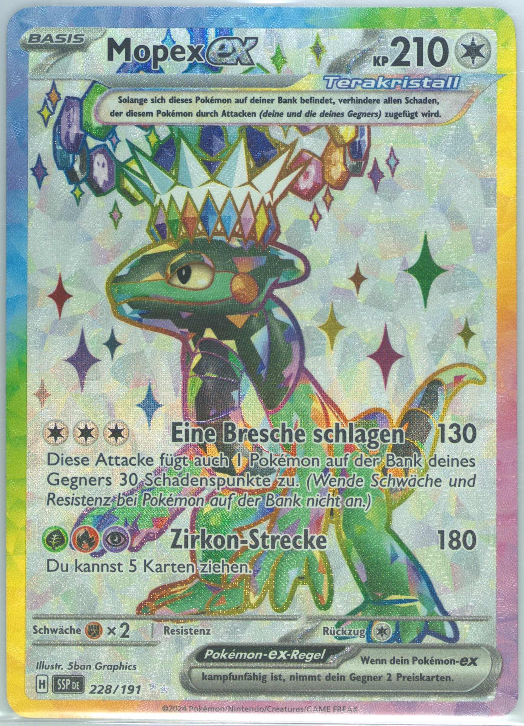 Cyclizar EX Ultra Rare (228) 2024 Pokemon German Ssp de-Surging Sparks