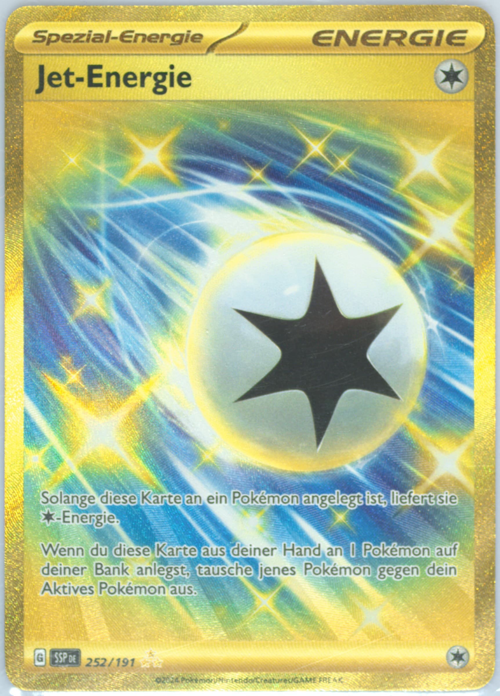 Jet Energy Hyper Rare (252) 2024 Pokemon German Ssp de-Surging Sparks
