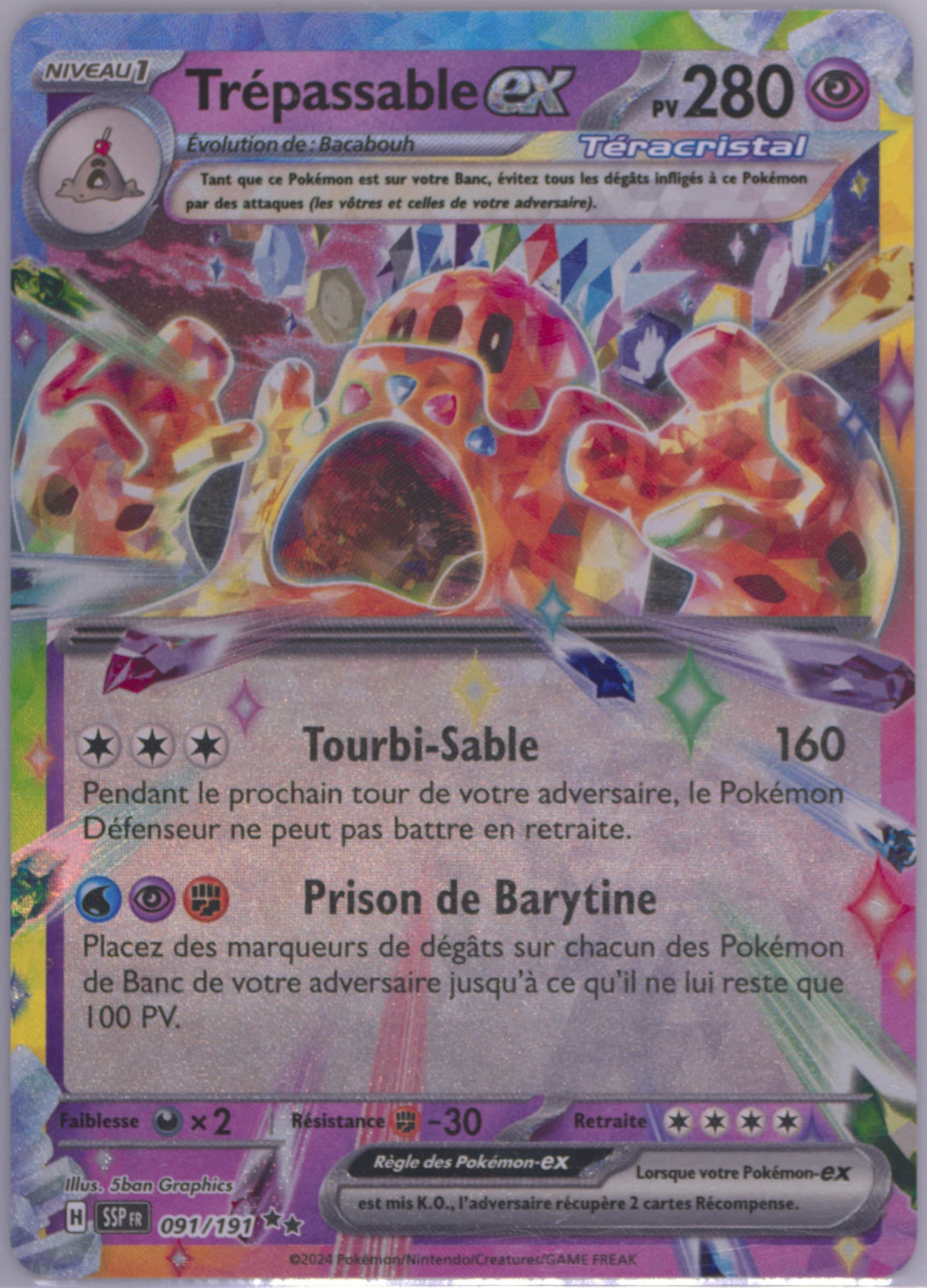 Palossand EX (091) 2024 Pokemon French Ssp FR-Surging Sparks