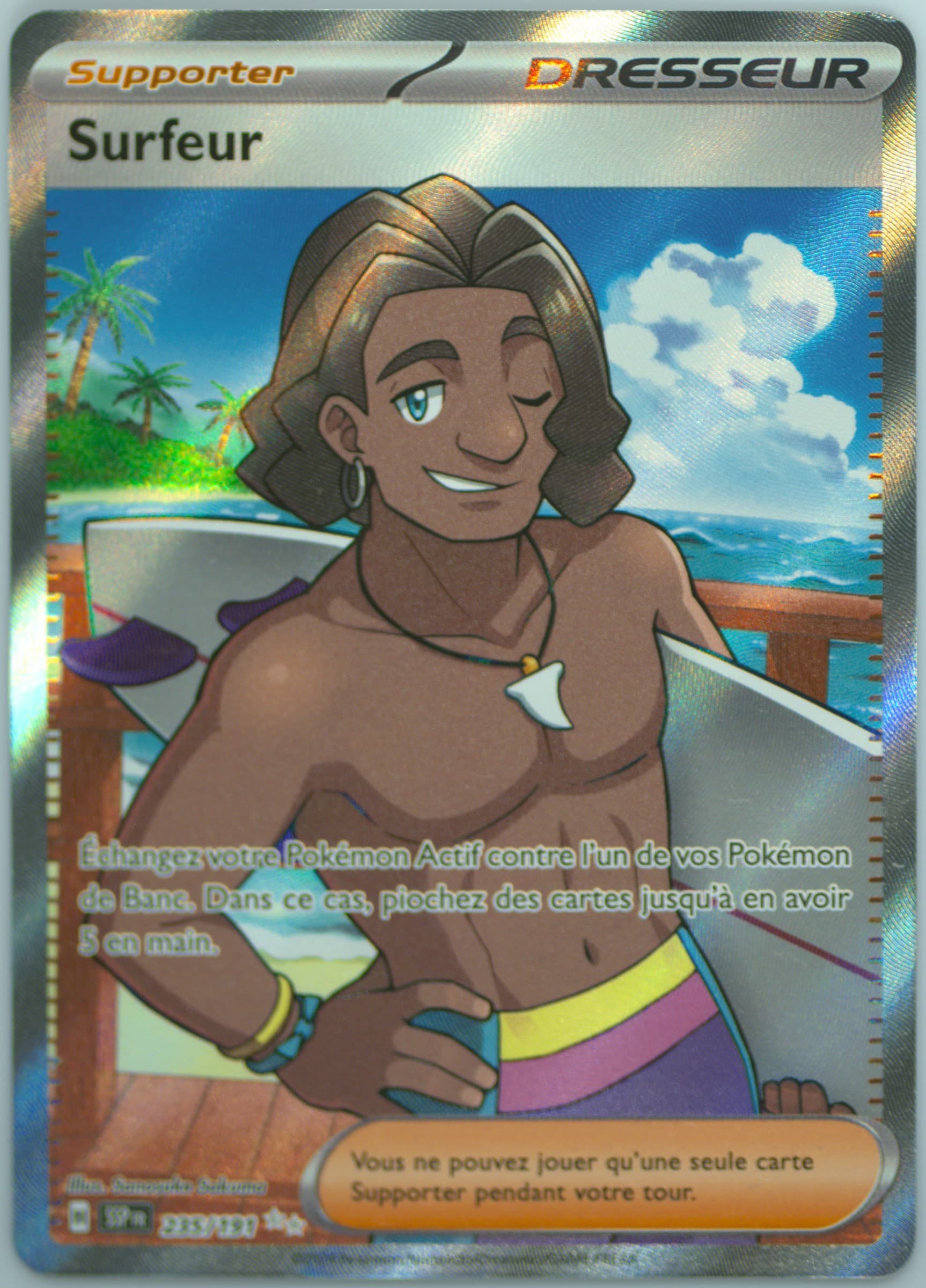 Surfer Ultra Rare (235) 2024 Pokemon French Ssp FR-Surging Sparks