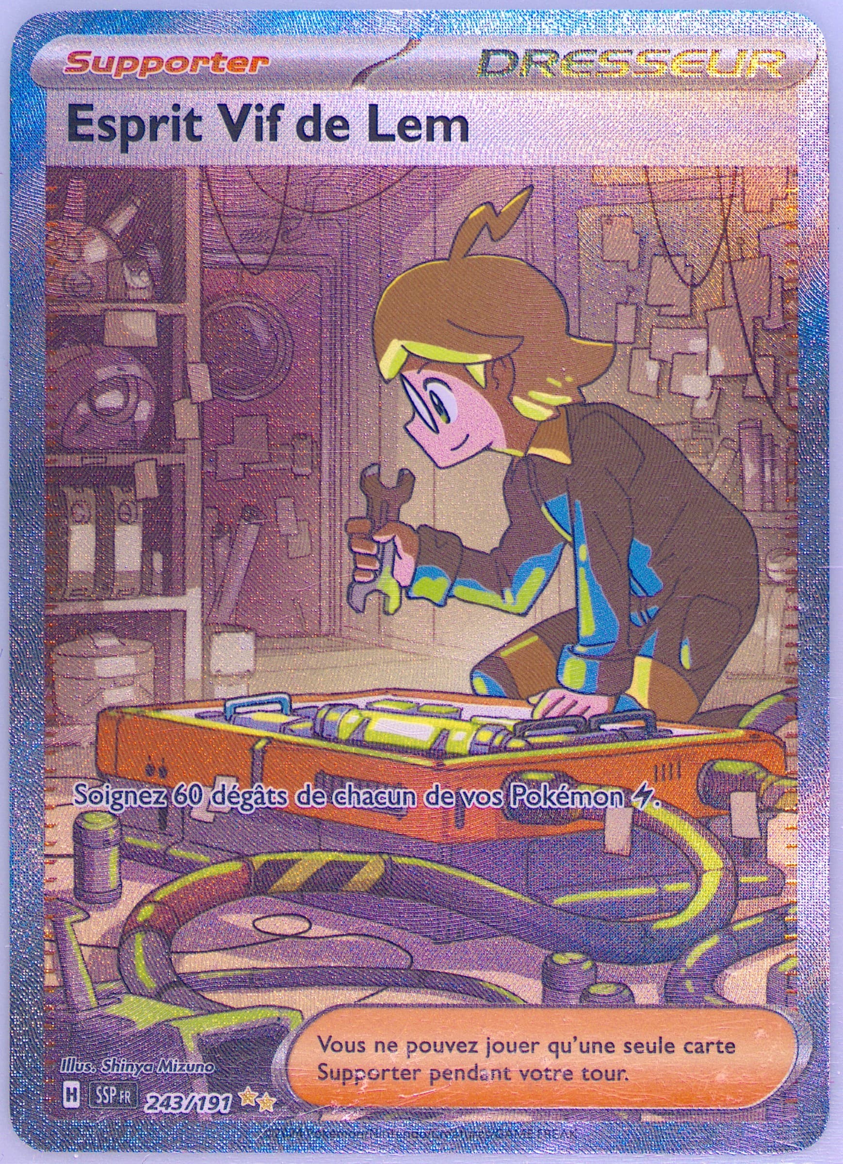 Clemont's Quick Wit Special Illustration Rare (243) 2024 Pokemon French Ssp FR-Surging Sparks