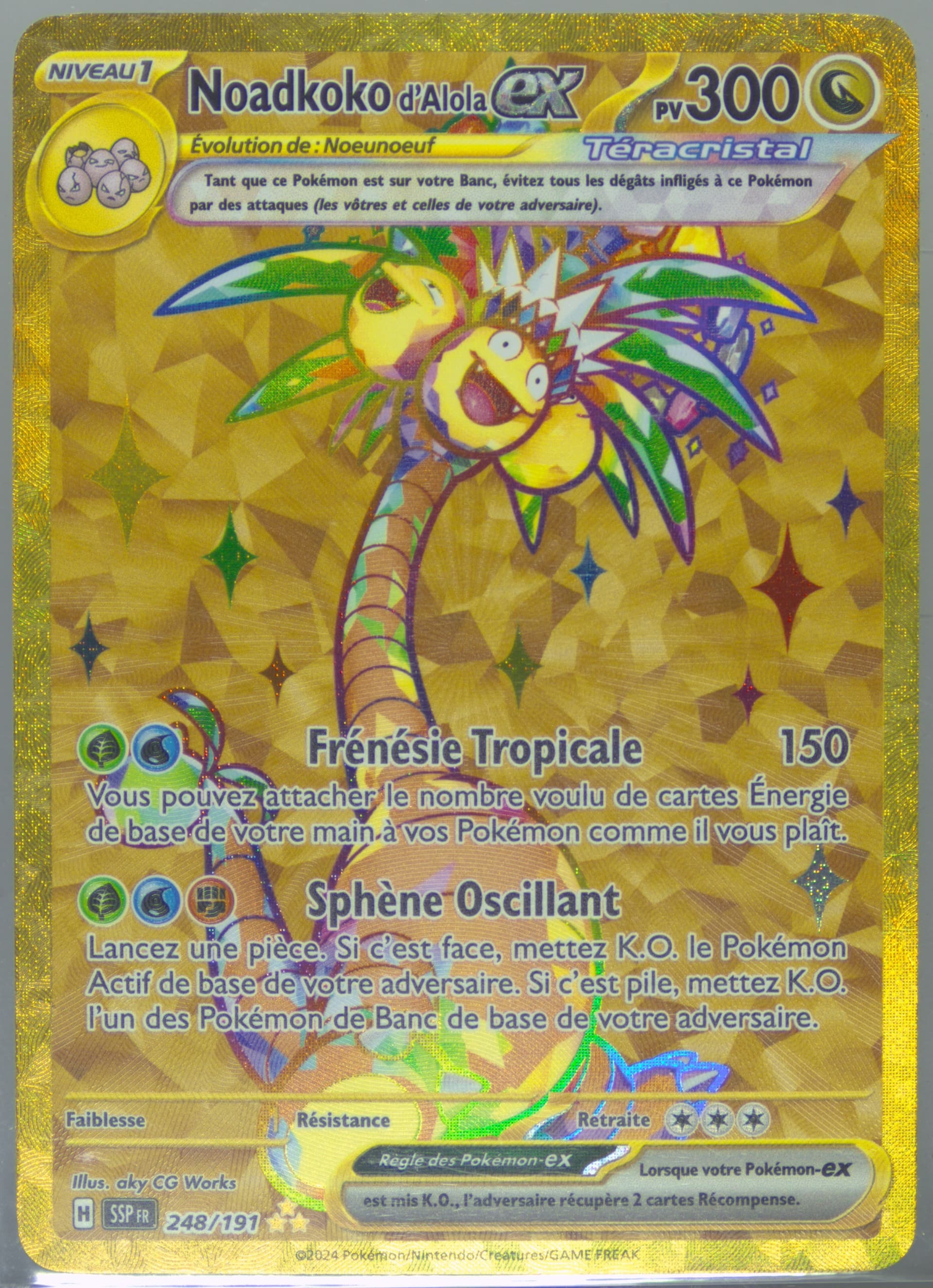Alolan Exeggutor EX Hyper Rare (248) 2024 Pokemon French Ssp FR-Surging Sparks