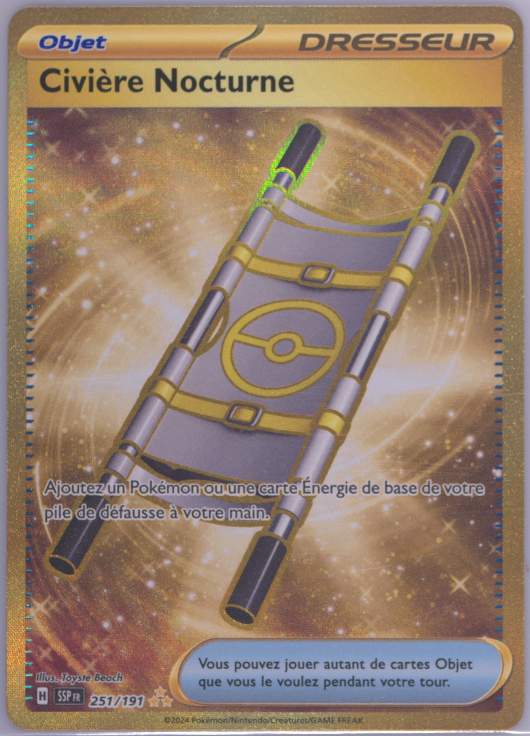 Night Stretcher Hyper Rare (251) 2024 Pokemon French Ssp FR-Surging Sparks