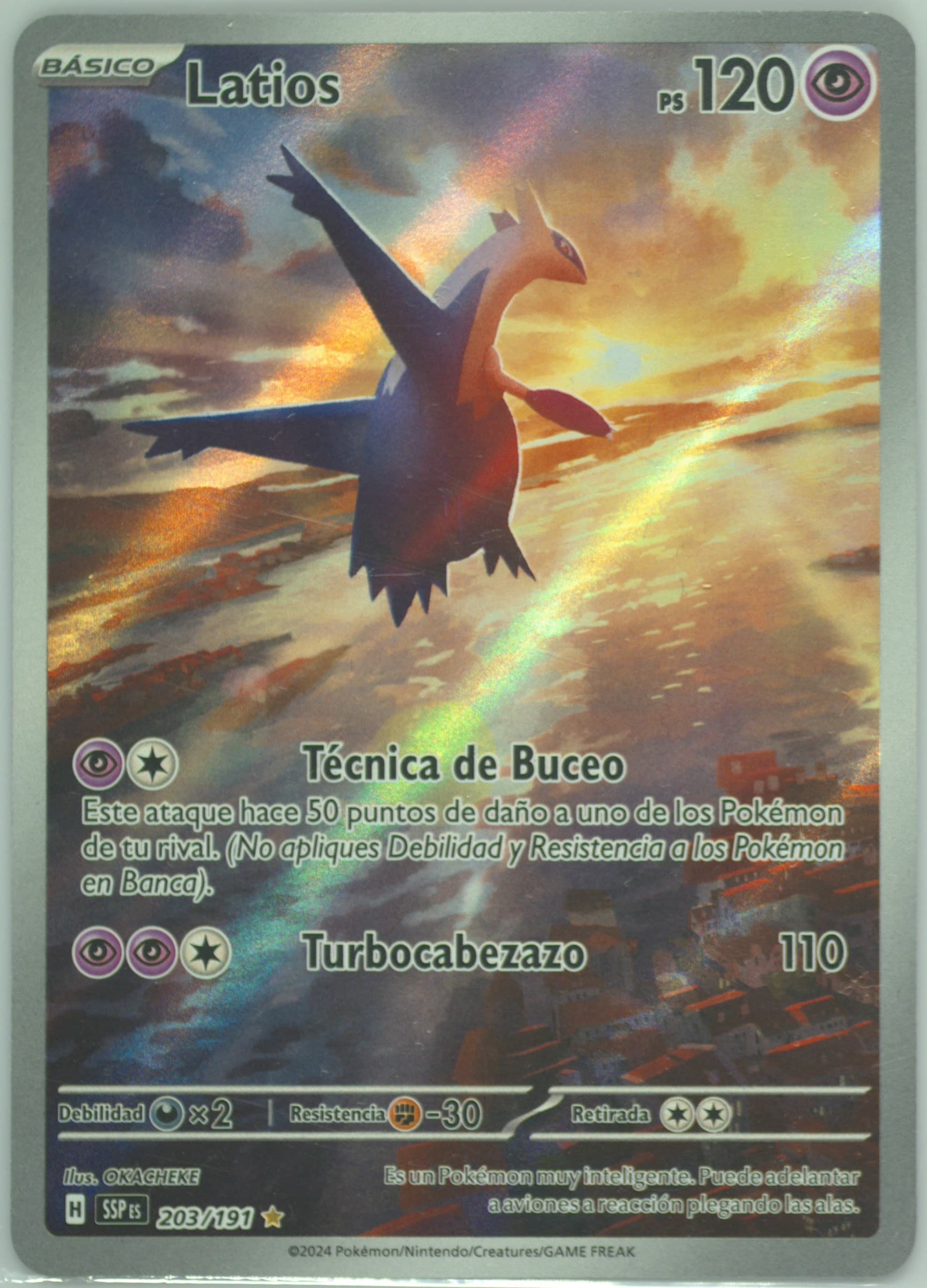 Latios Illustration Rare (203) 2024 Pokemon Spanish Ssp ES-Surging Sparks