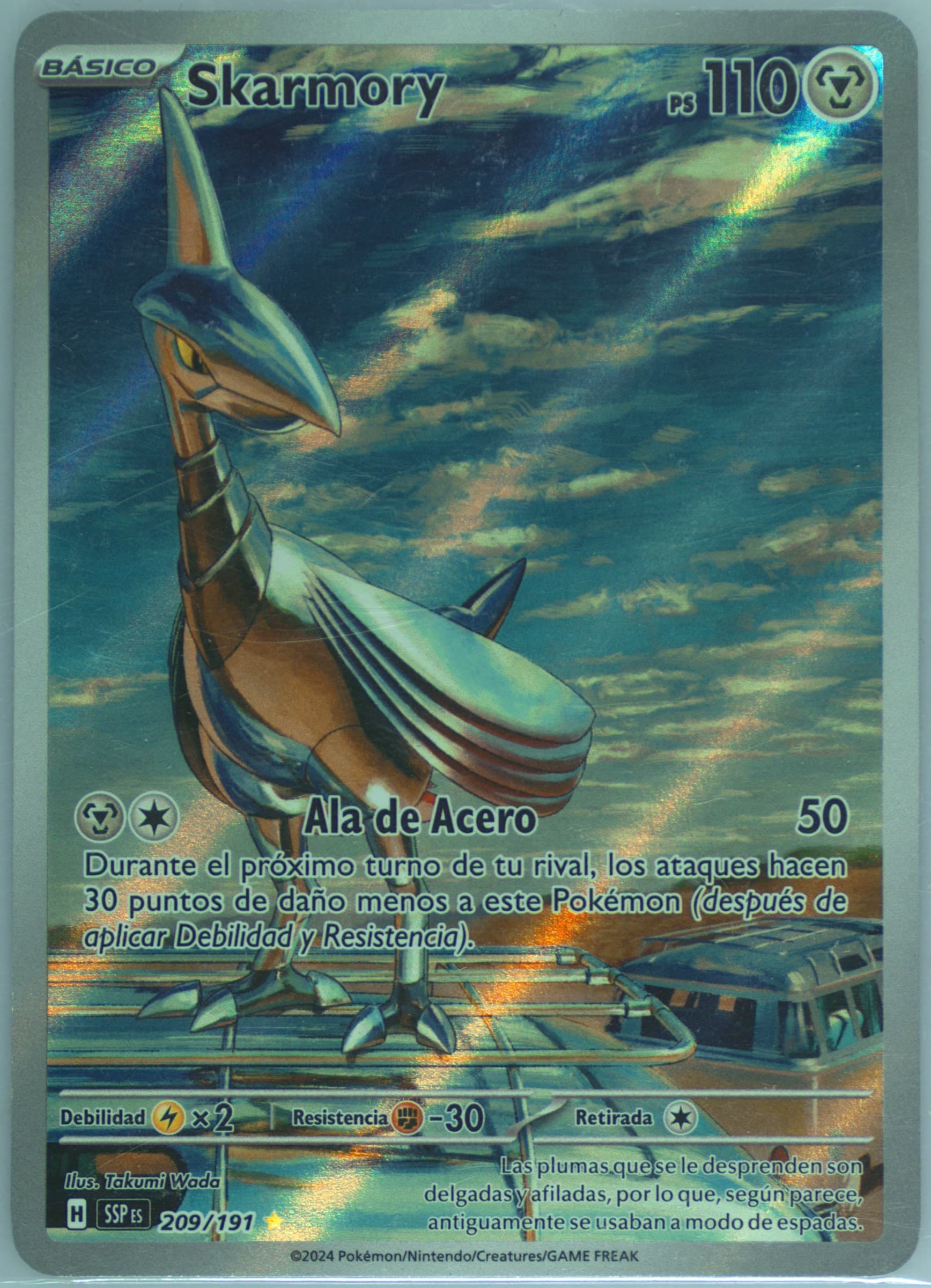 Skarmory Illustration Rare (209) 2024 Pokemon Spanish Ssp ES-Surging Sparks