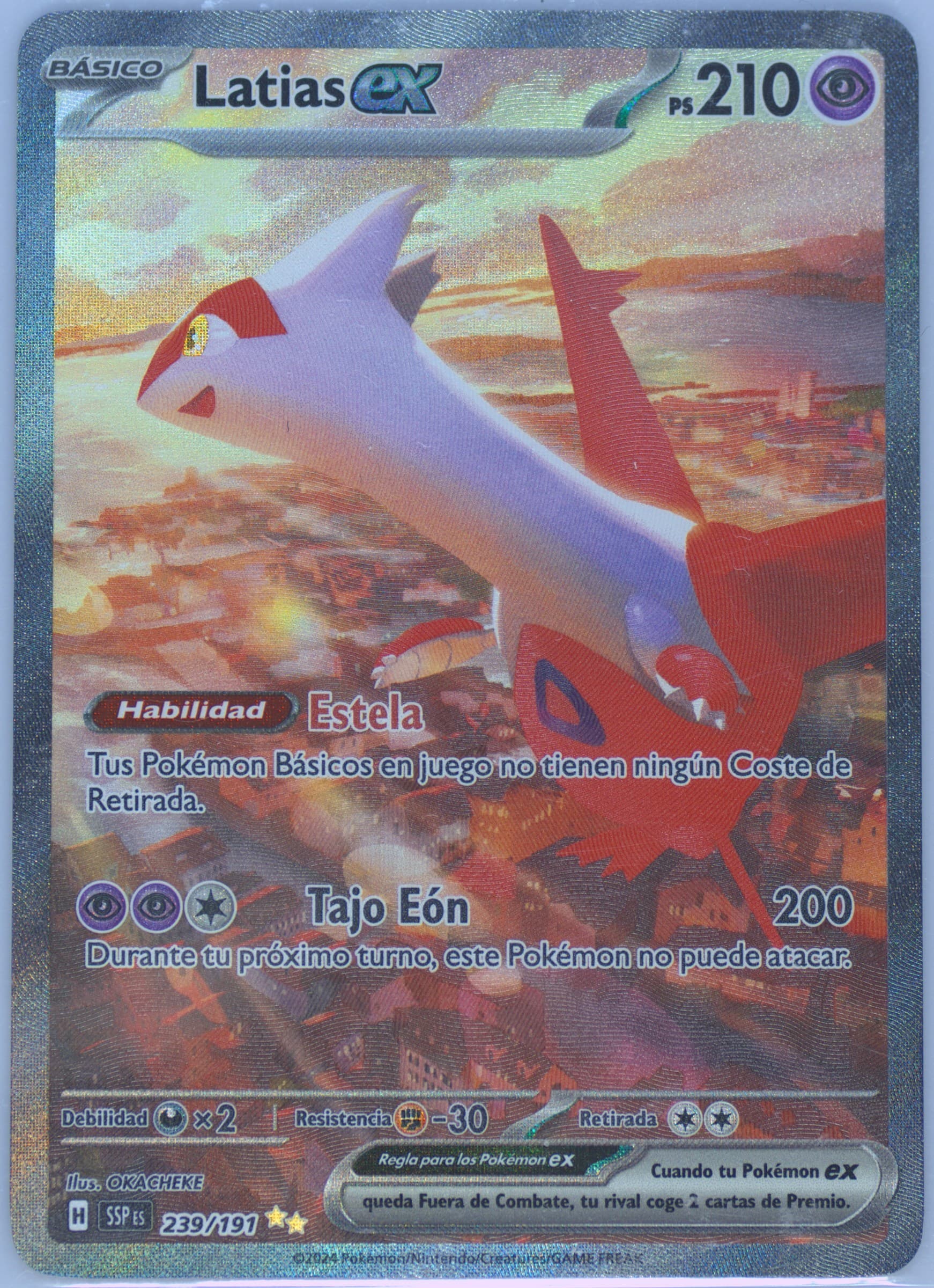 Latias EX Special Illustration Rare (239) 2024 Pokemon Spanish Ssp ES-Surging Sparks