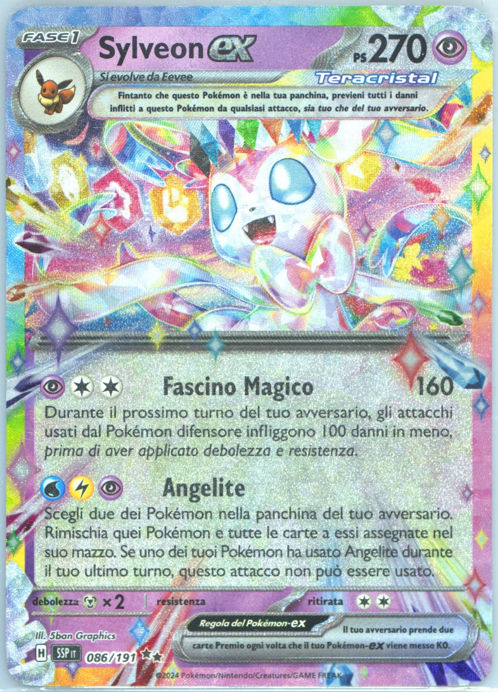 Sylveon EX (086) 2024 Pokemon Italian Ssp It-Surging Sparks
