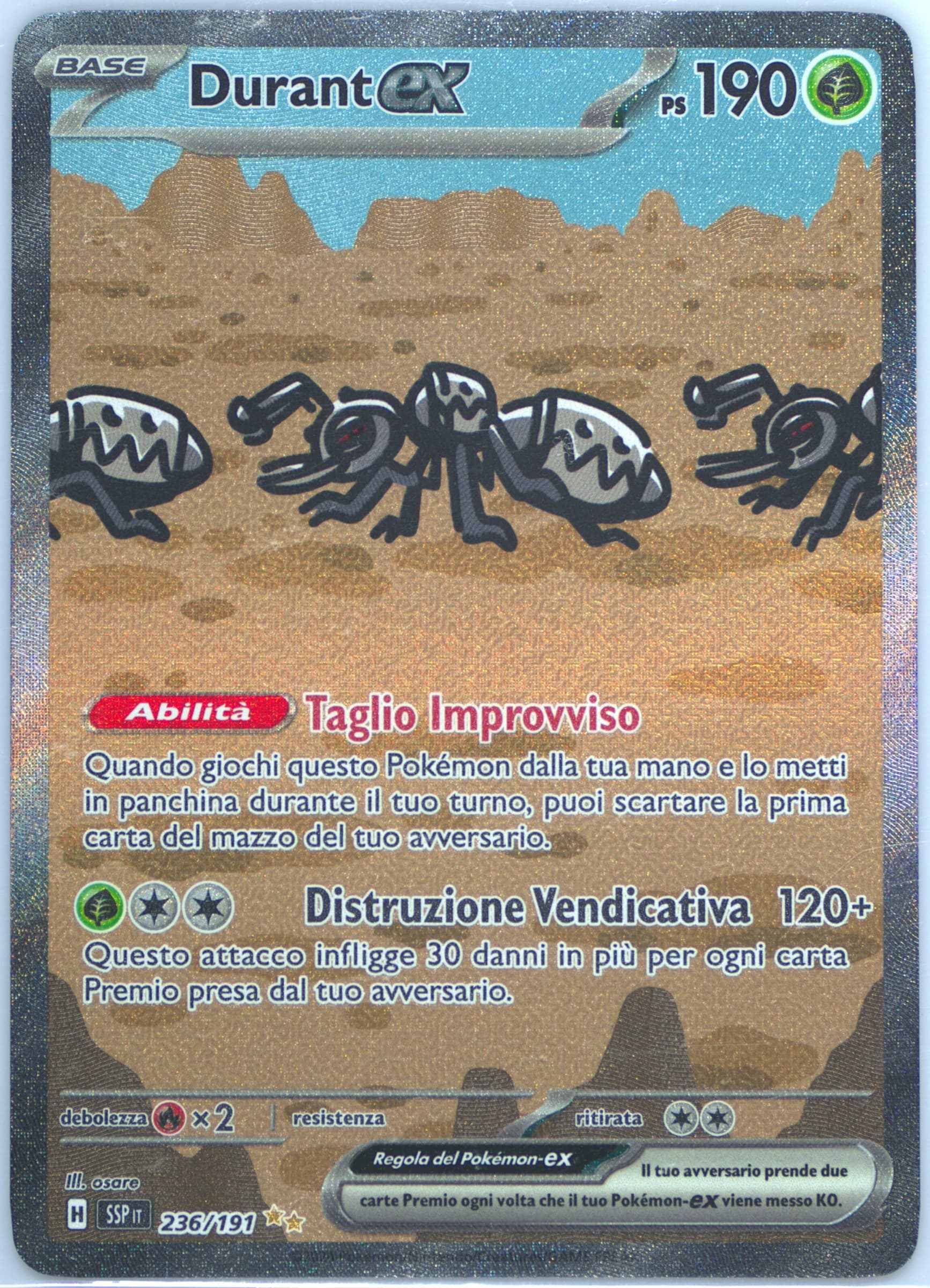 Durant EX Special Illustration Rare (236) 2024 Pokemon Italian Ssp It-Surging Sparks