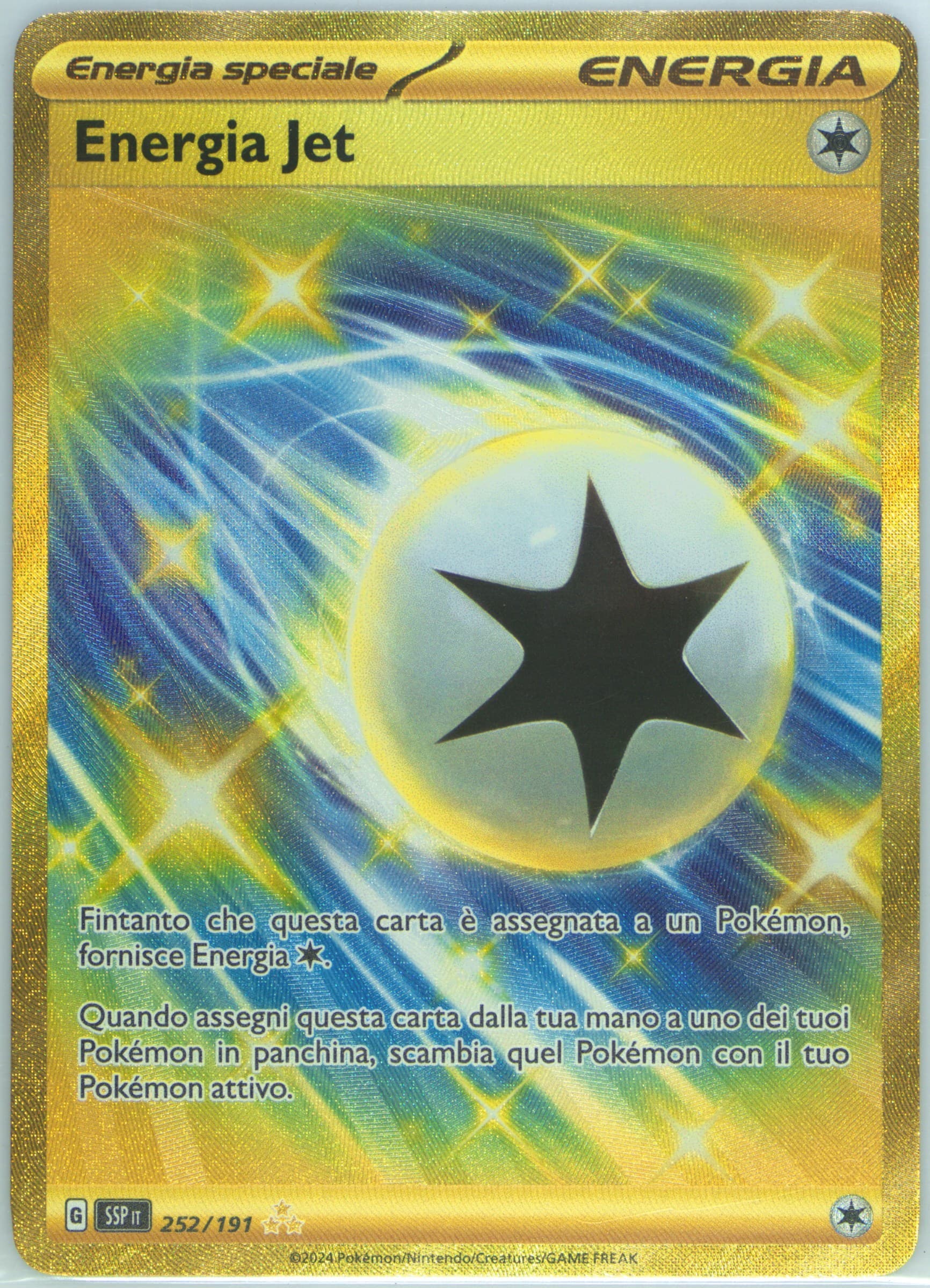Jet Energy Hyper Rare (252) 2024 Pokemon Italian Ssp It-Surging Sparks